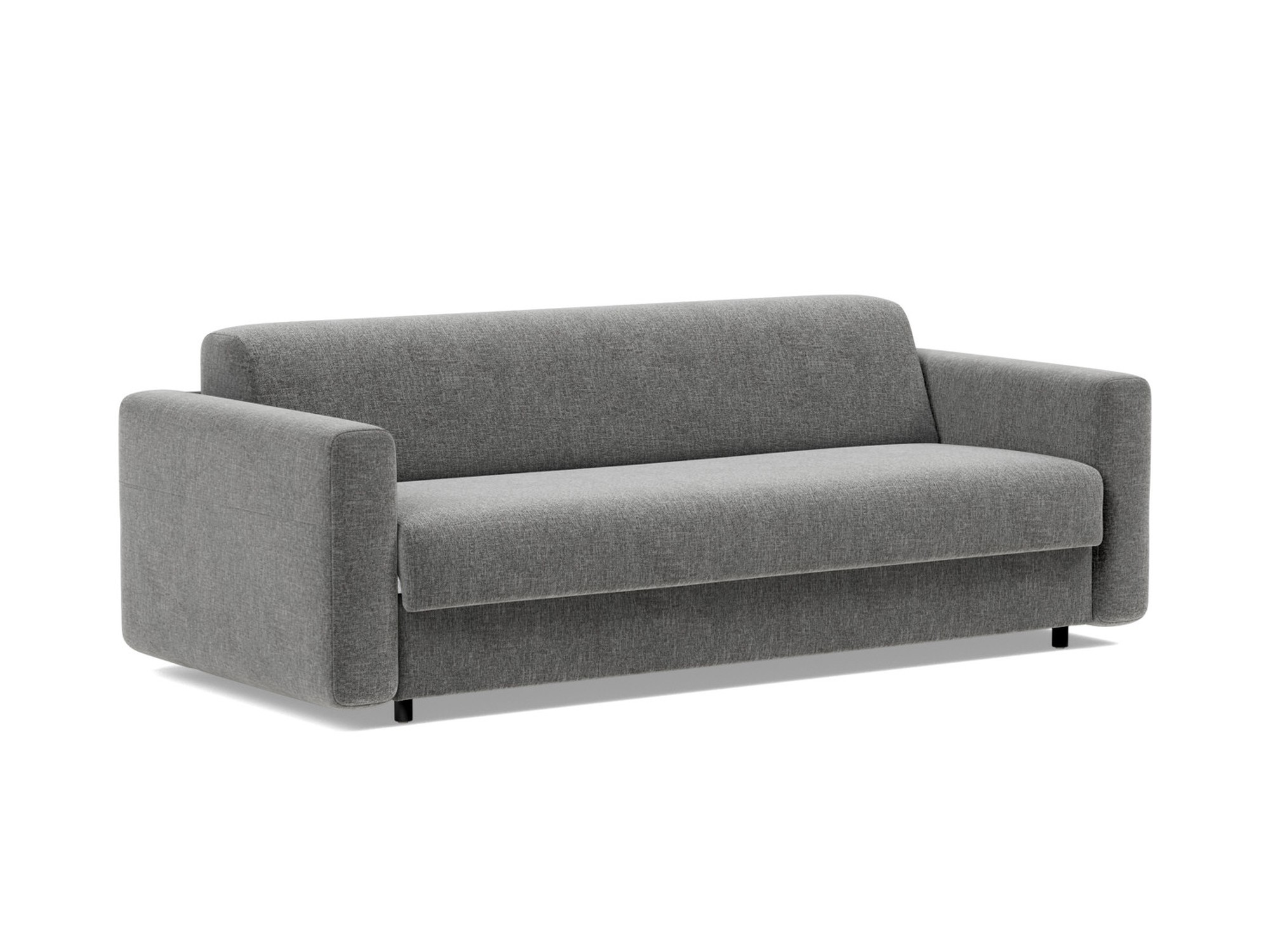 Schlafsofa Killian mit Memory-Matratze 160 Strukturierter Stoff Twist 563-Charcoal