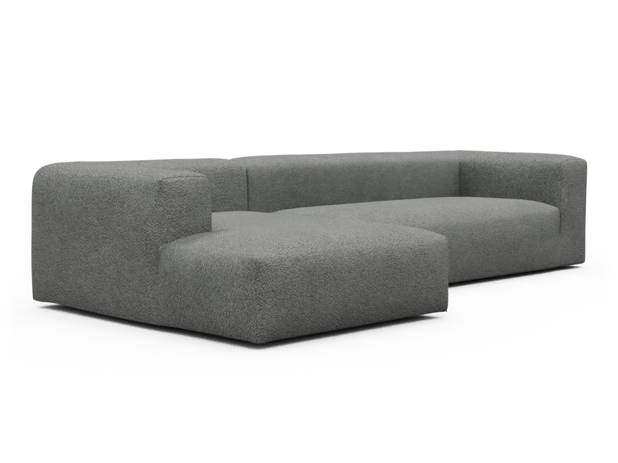 Skandi Home Ecksofa Fred Chaiselongue links mit 2,5-Sitzer Vanora-Warm-Grey moebelfaktor