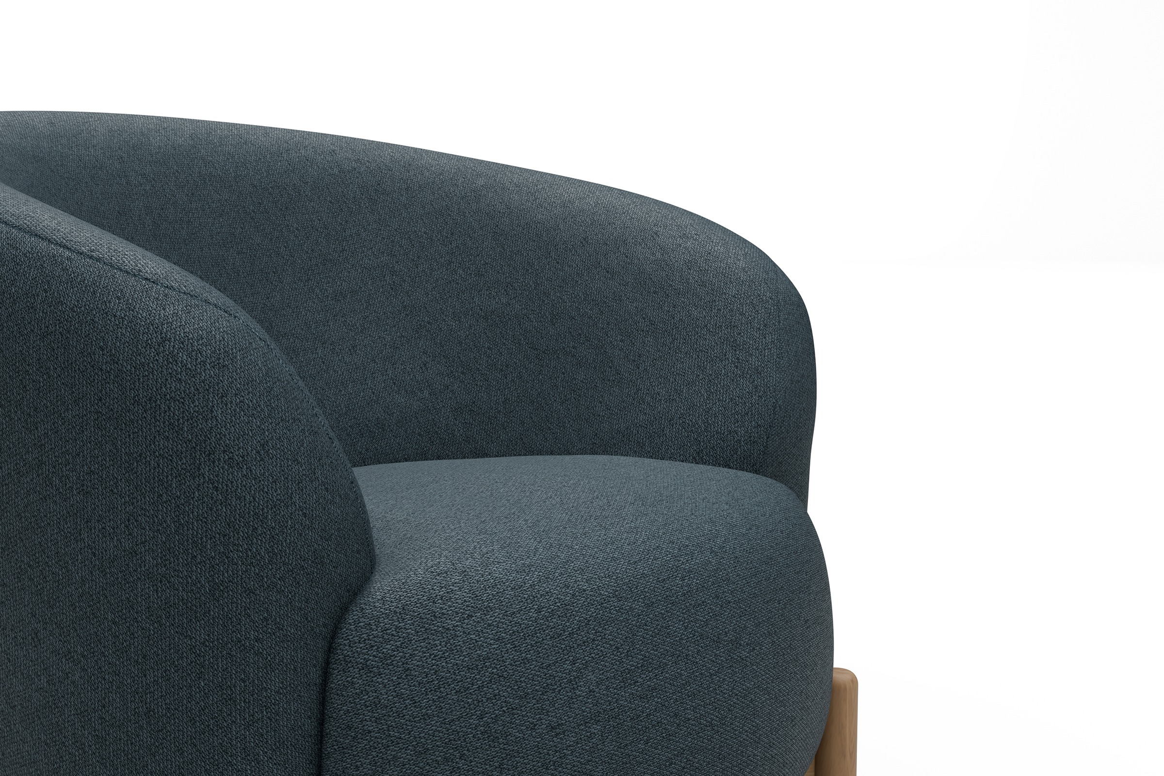 Sessel Ronda Holzbeine Eiche Natur Denari-Royal-Blue