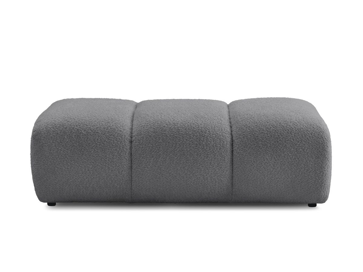 Bobochic Pamira Pouf Bouclé-Stoff Dunkelgrau