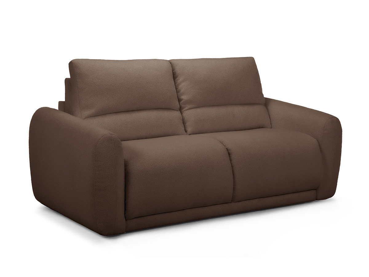 Bobochic Minorque Schlafsofa 2,5-Sitzer Chenille Braun, Liegefläche 160 × 200 cm