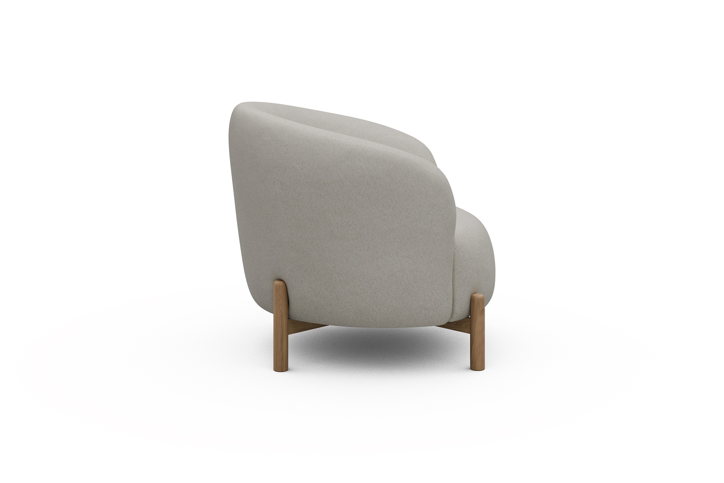 Sessel Ronda Holzbeine Eiche Natur Denari-Clean-Beige