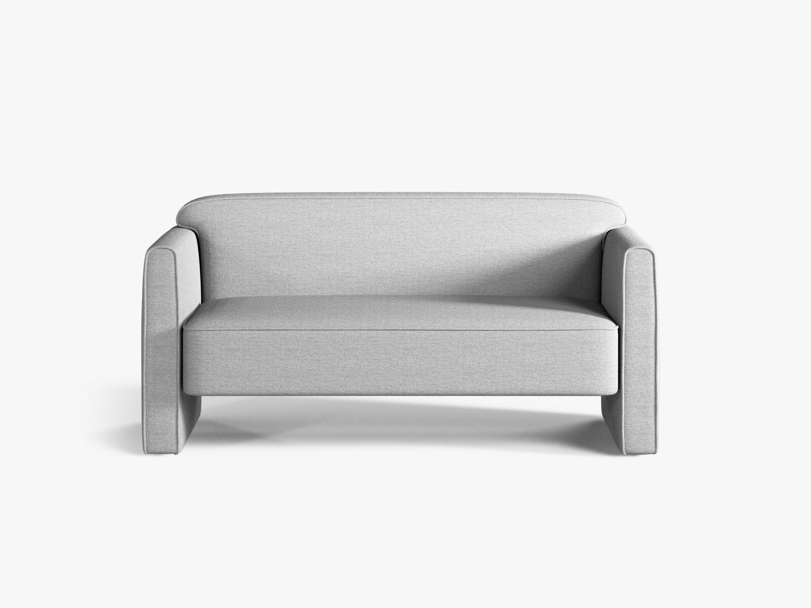 Micadoni Sofa Abby 2-Sitzer Strukturierter Stoff Heritage Hellgrau