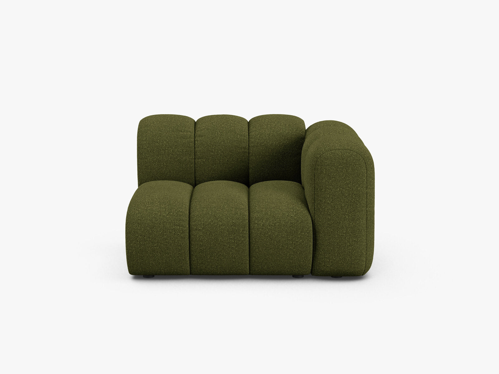 Micadoni Modul Lupine 1-Sitzer Rechts Boucle Baloo Dunkel-Olivgrün