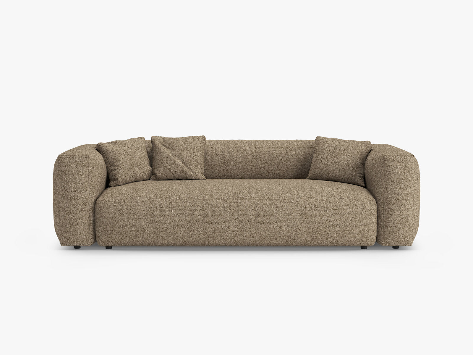 Micadoni Martina Schlafsofa 3-Sitzer Boucle Monet Cappuccino