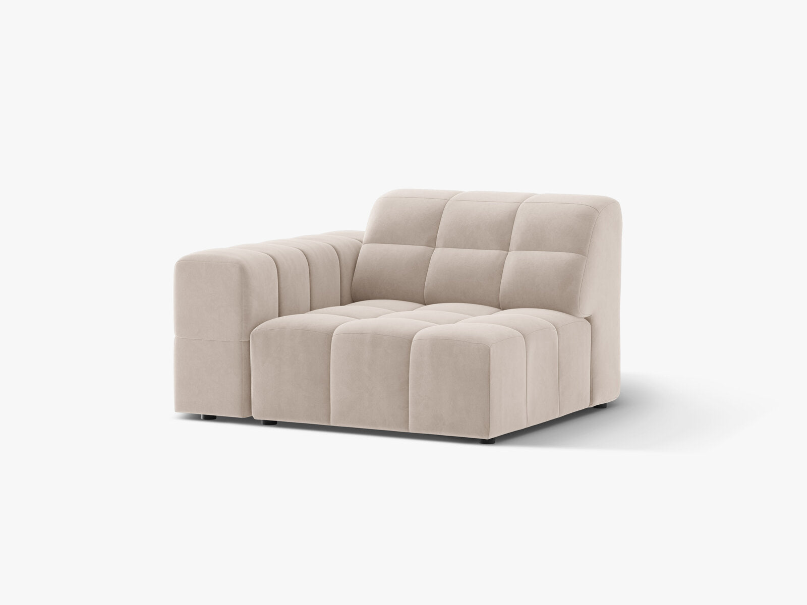Micadoni Jennifer Sofamodul Links Samt Venus Helles Beige