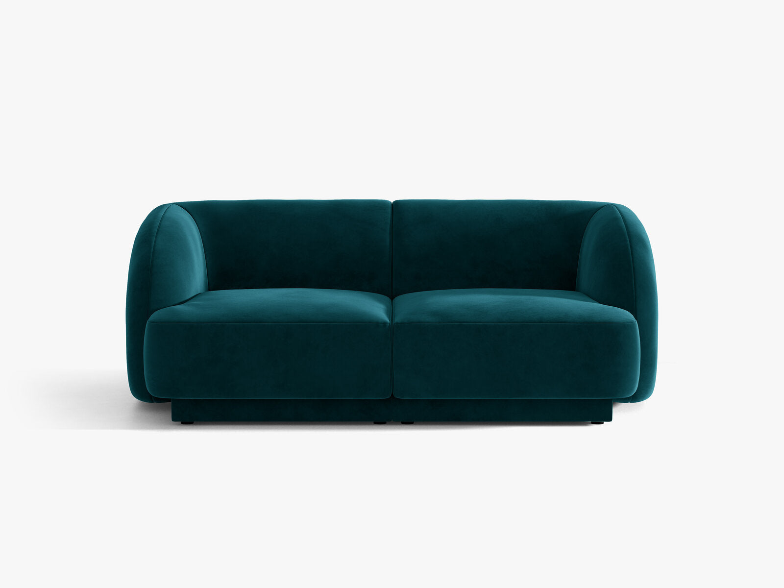 Micadoni Sofa Miley 2-Sitzer Samt Venus Dunkel Petrol