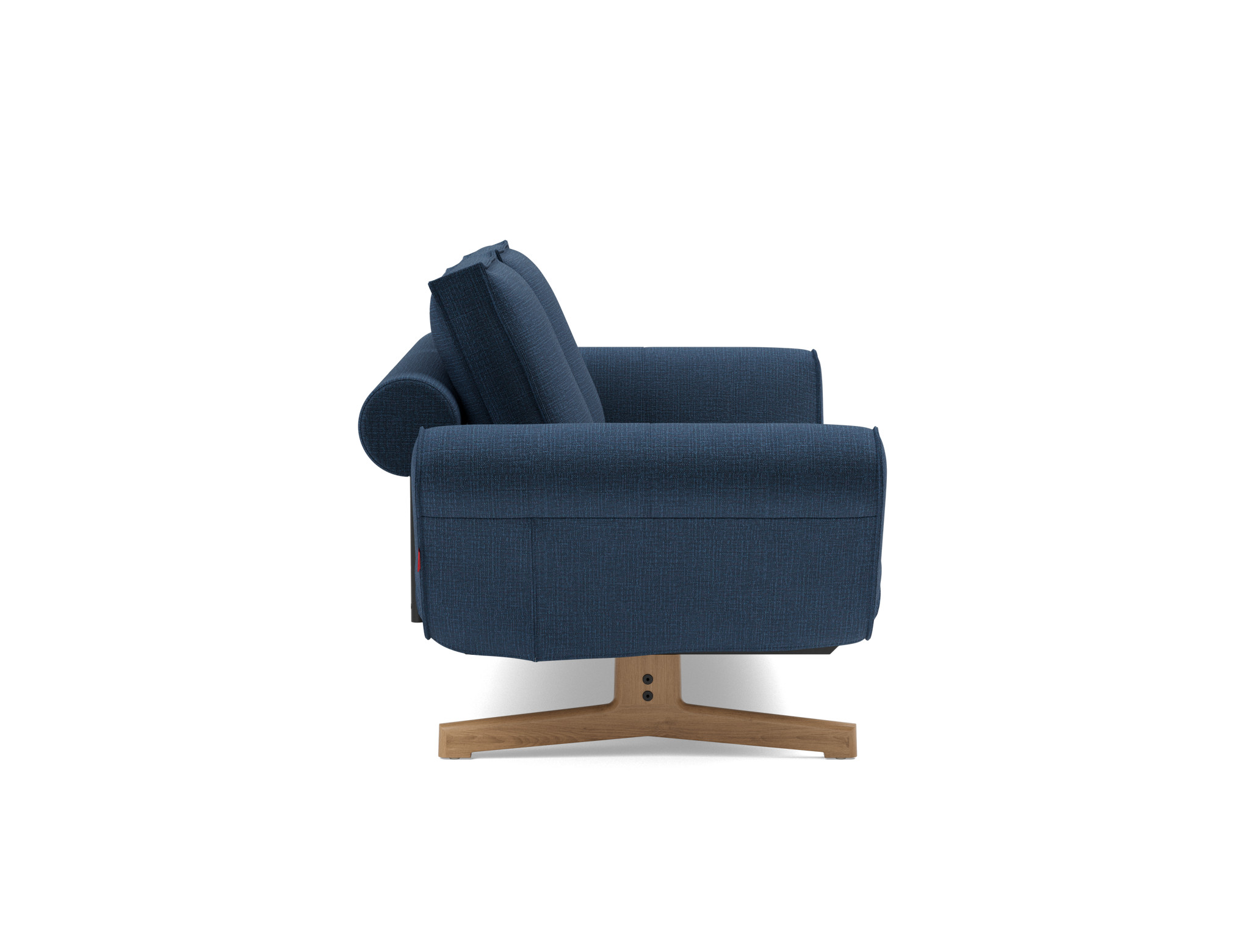Tagesbett Ghia Chenille Esina 414-Indigo-Blue Beine Eiche