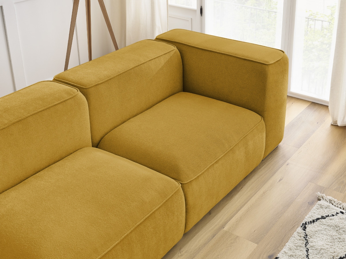 Bobochic Zephyr Sofa 3-Sitzer Strukturstoff Gelb