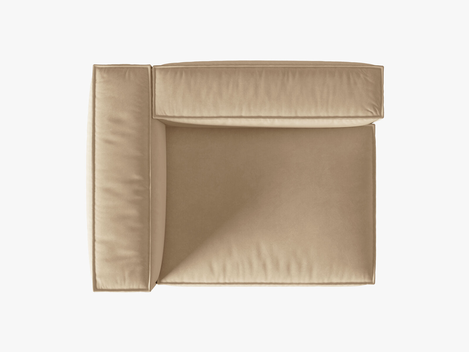 Micadoni Eckmodul Nuria 2-Sitzer Links Samt Nude