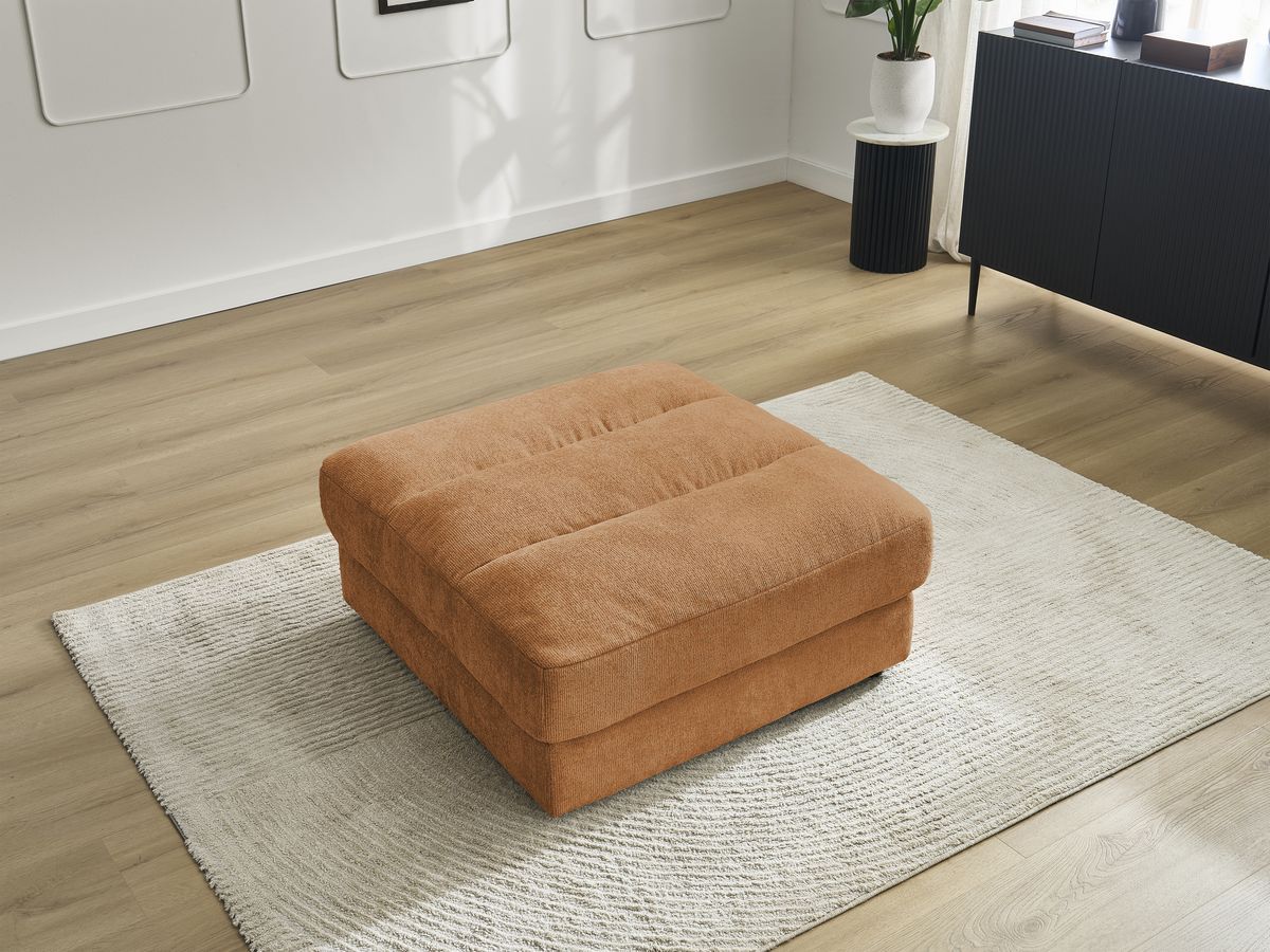 Bobochic Sierra Pouf Strukturstoff Orange