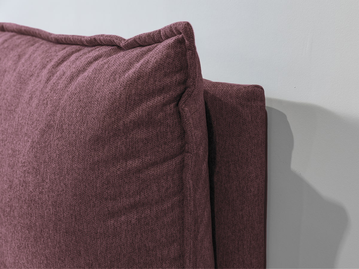 Bobochic Garance Polsterbett mit Bettkasten Stoff Rosa, Liegefläche 180 × 200 cm