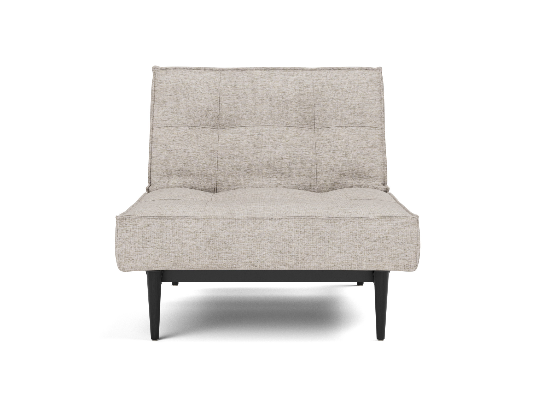 Sessel Splitback Chenille Yuveno 471-Sand Beine Styletto Eiche schwarz