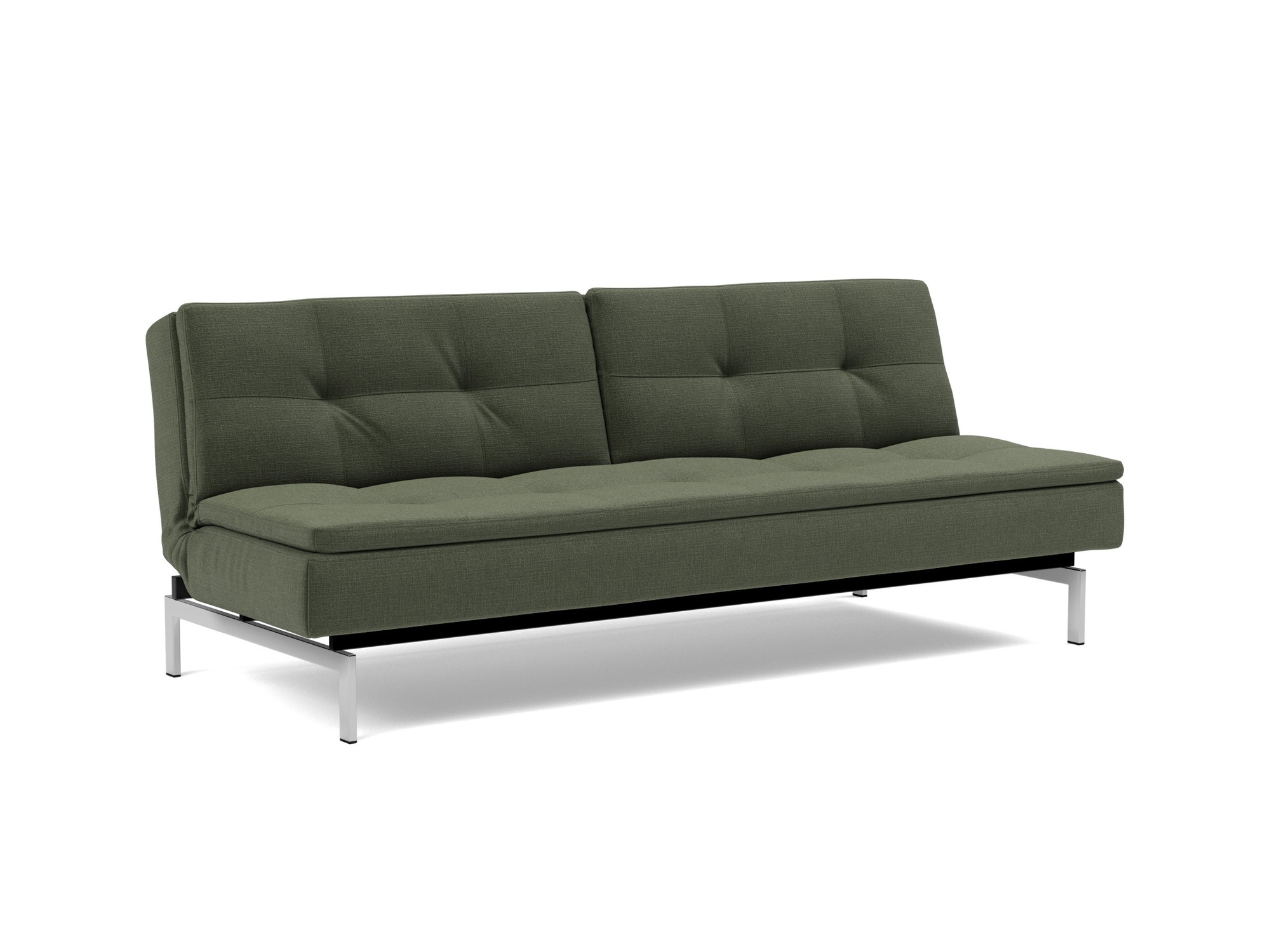 Schlafsofa Dublexo Chenille Esina 413-Olive-Green Beine Chrom