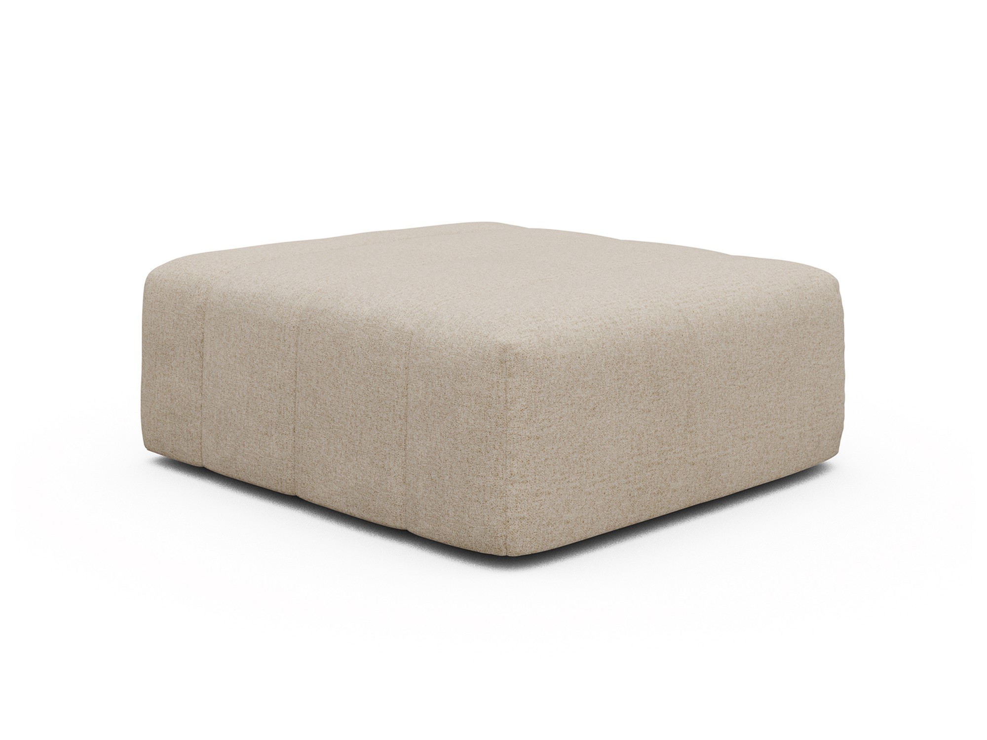Ottomane Hugo Strukturierter Stoff Casone 496-Natural-Beige