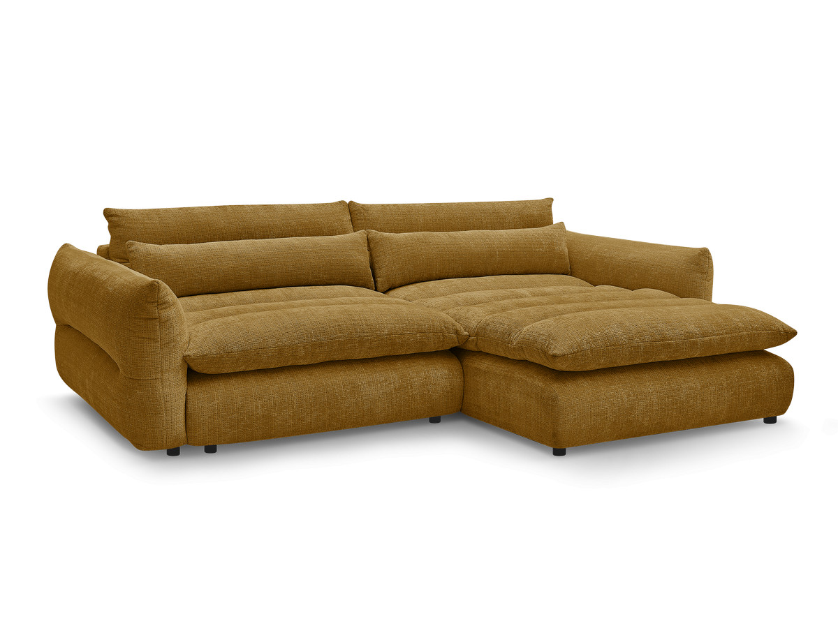 Bobochic Neil Ecksofa Strukturstoff Gelb Ecke rechts
