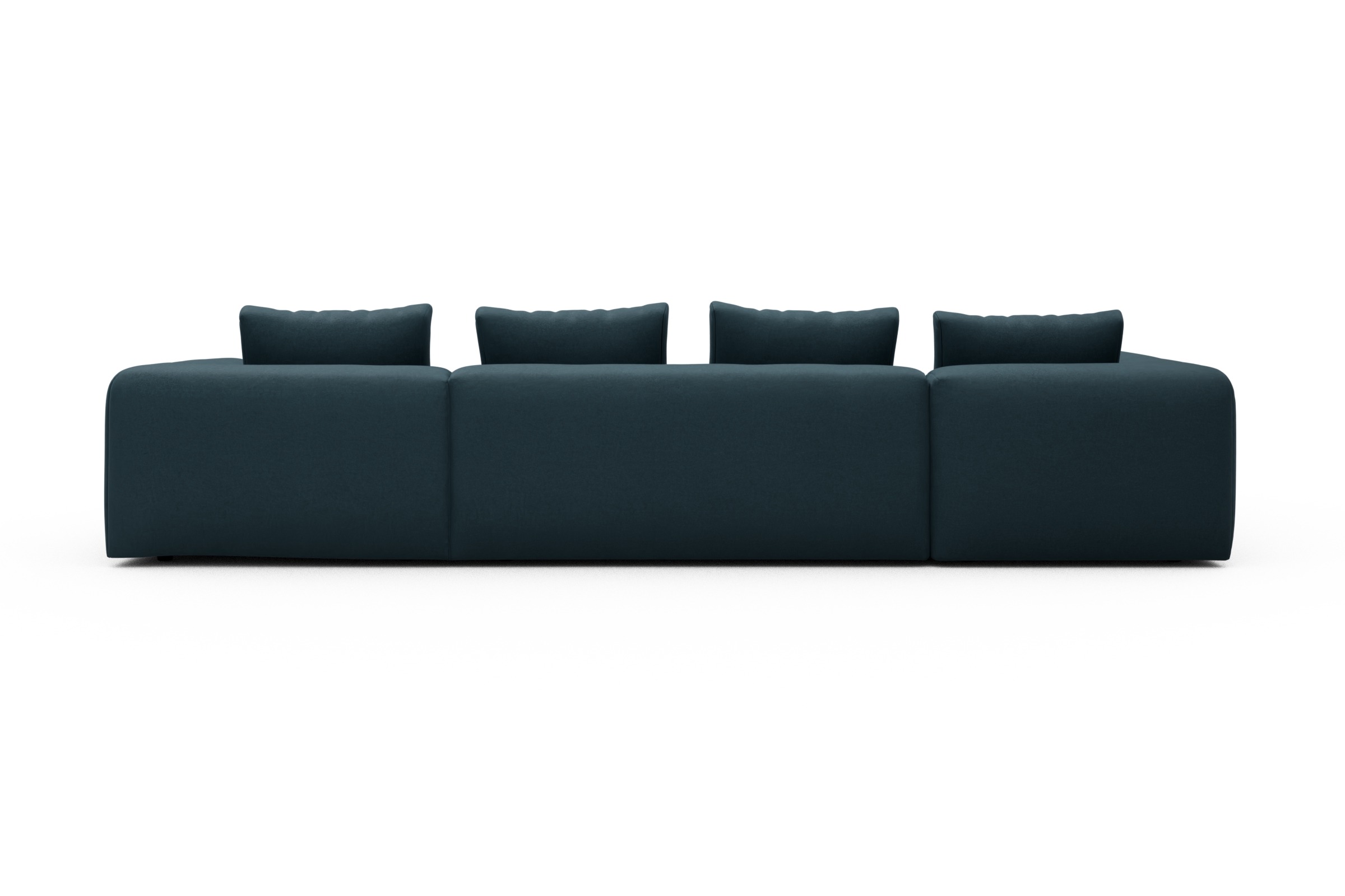 Wohnlandschaft Fred Chaiselongue rechts mit 2-Sitzer und lange Armlehne links Satya-Indigo
