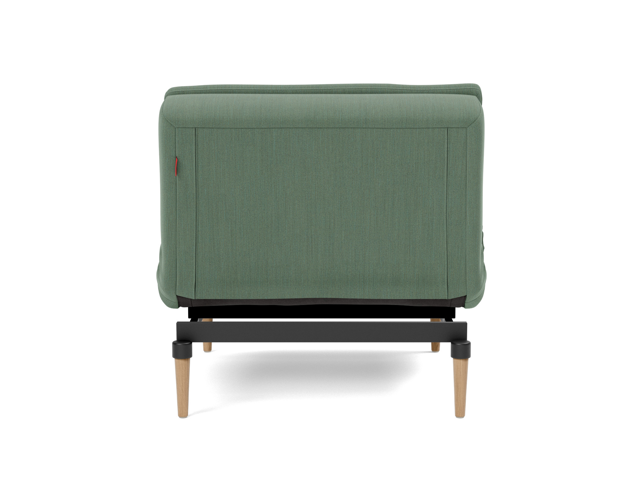 Sessel Dublexo Flachgewebe Elegance 518-Green Beine Styletto Eiche hell