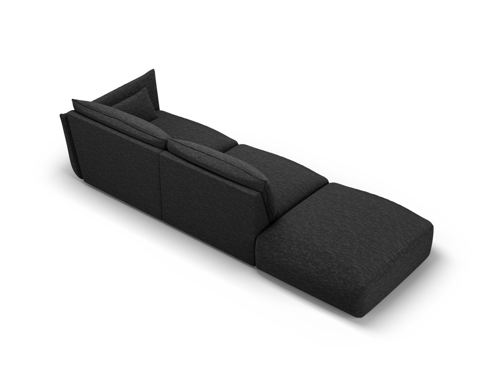 Cosmopolitan Design Sofa Matera 4-Sitzer offen Chenille Eden Anthrazit Links