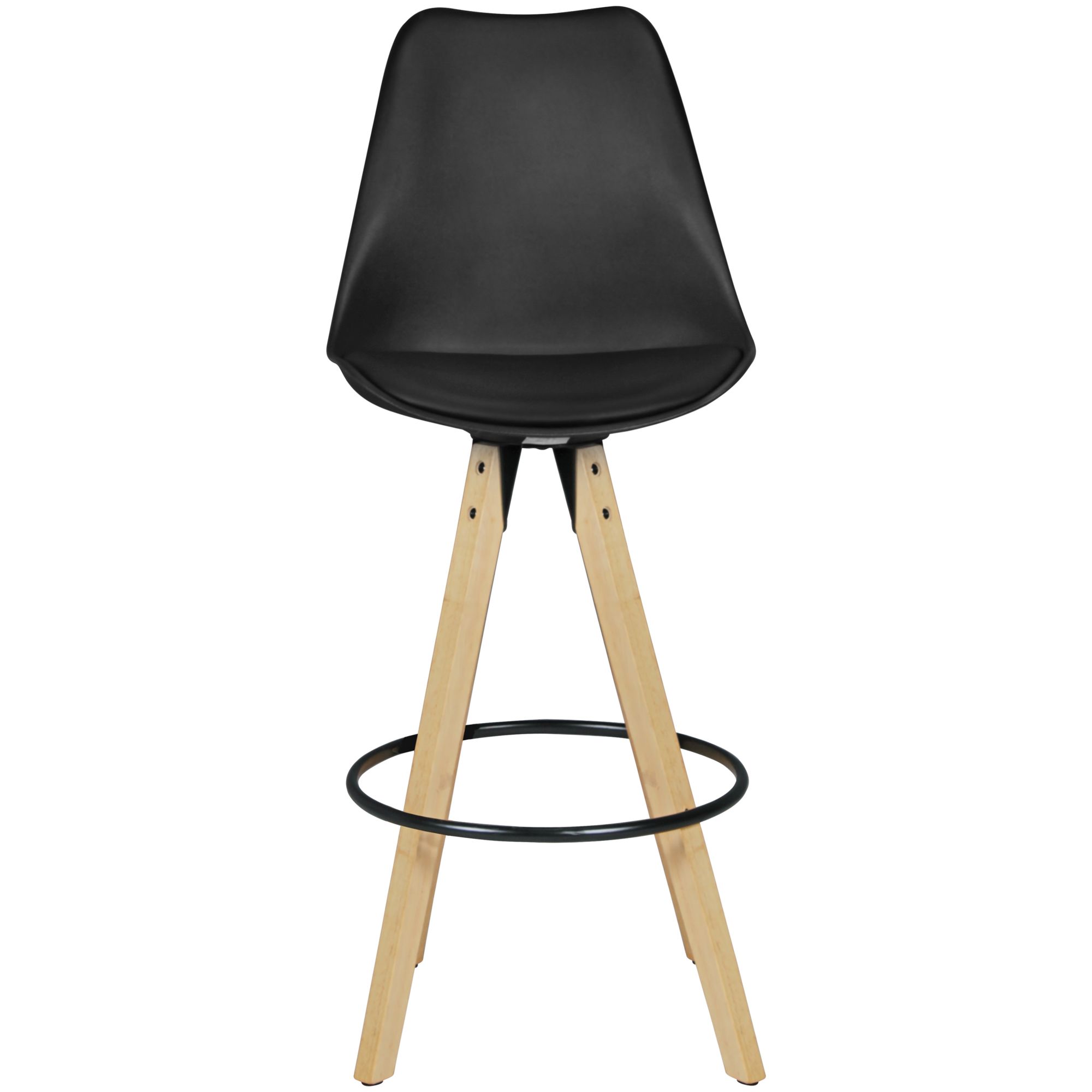Barhocker Arna Kunstleder Schwarz