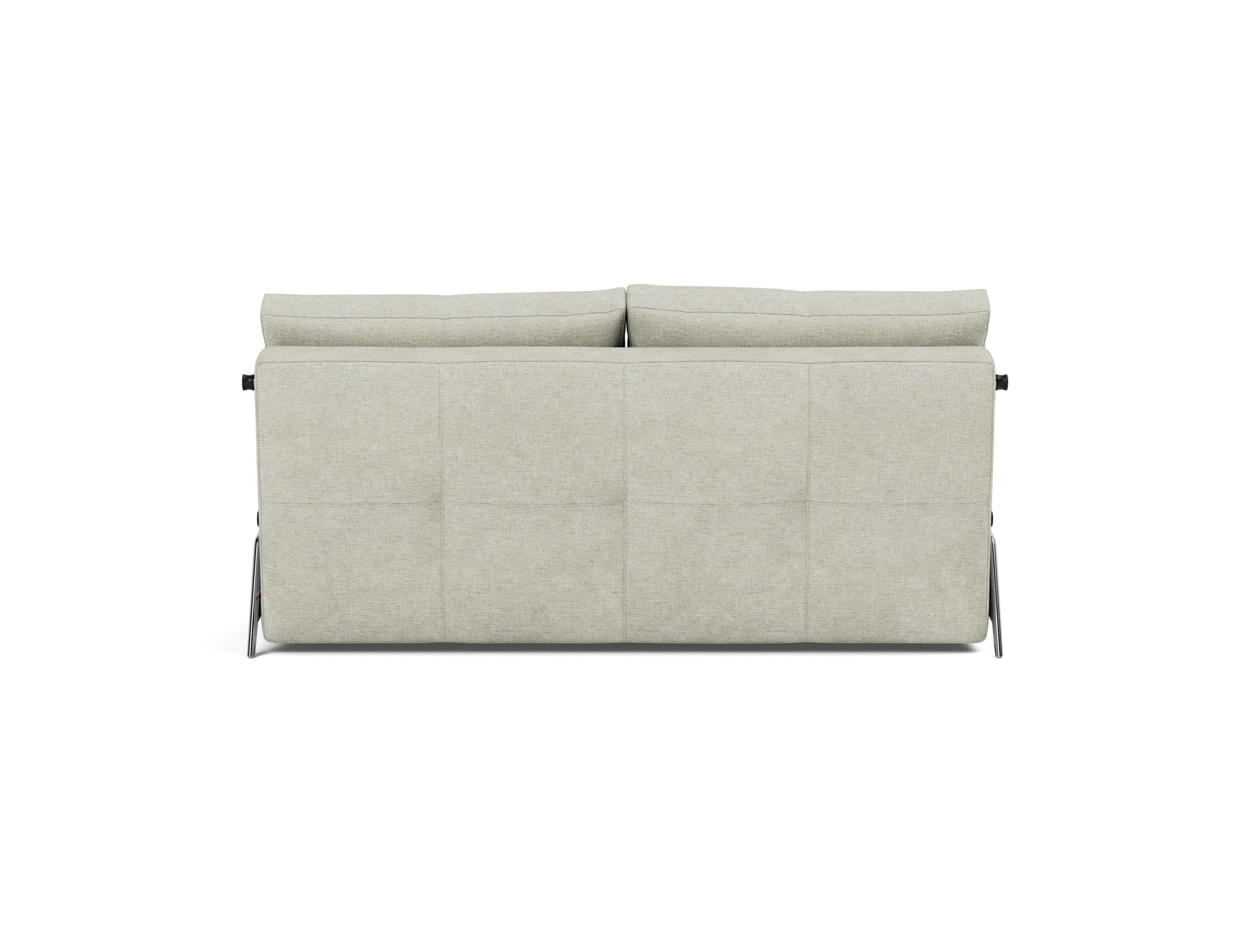 Schlafsofa Cubed 160 Flachgewebe Avella 280-Sand Beine Aluminium