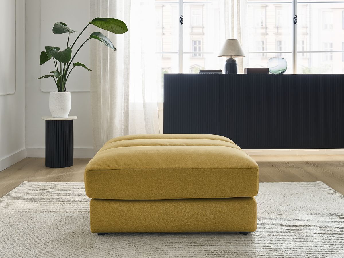 Bobochic Sierra Pouf Samt Gelb