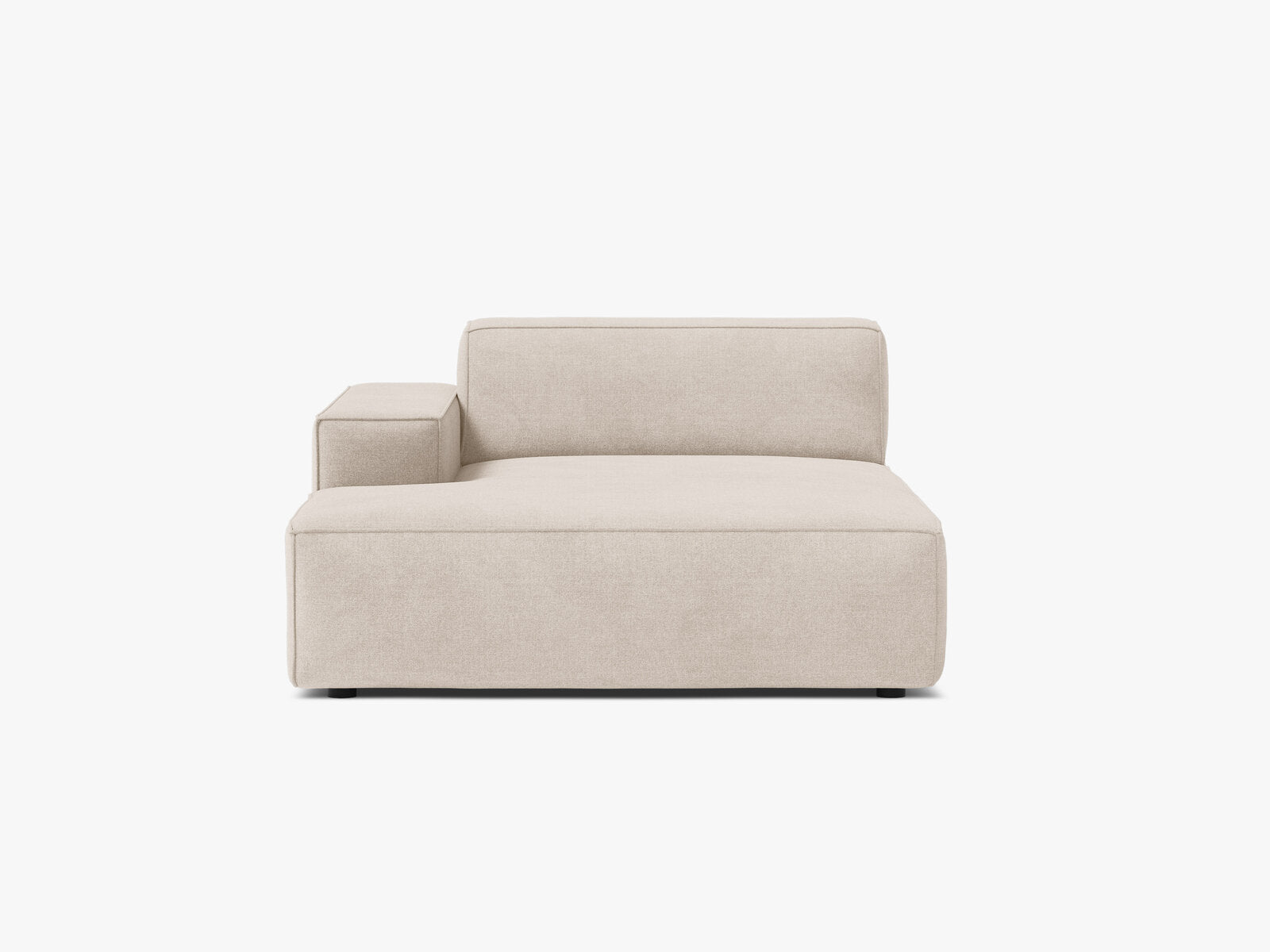 Micadoni Jodie Chaiselongue Links Strukturierter Stoff Liberty Beige