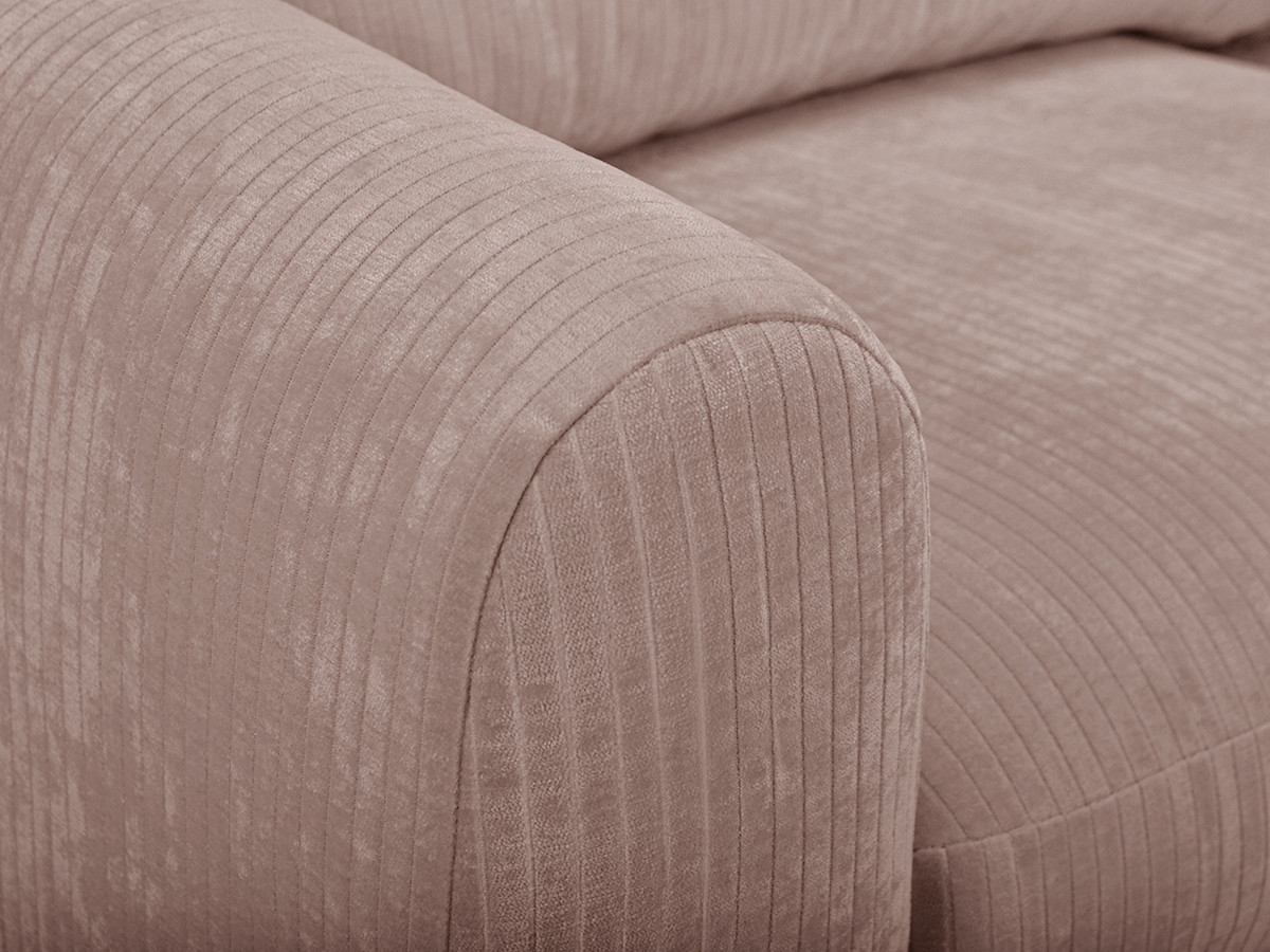 Bobochic Archi Schlafsofa 3-Sitzer Cordsamt Rosa, Liegefläche 160 × 190 cm