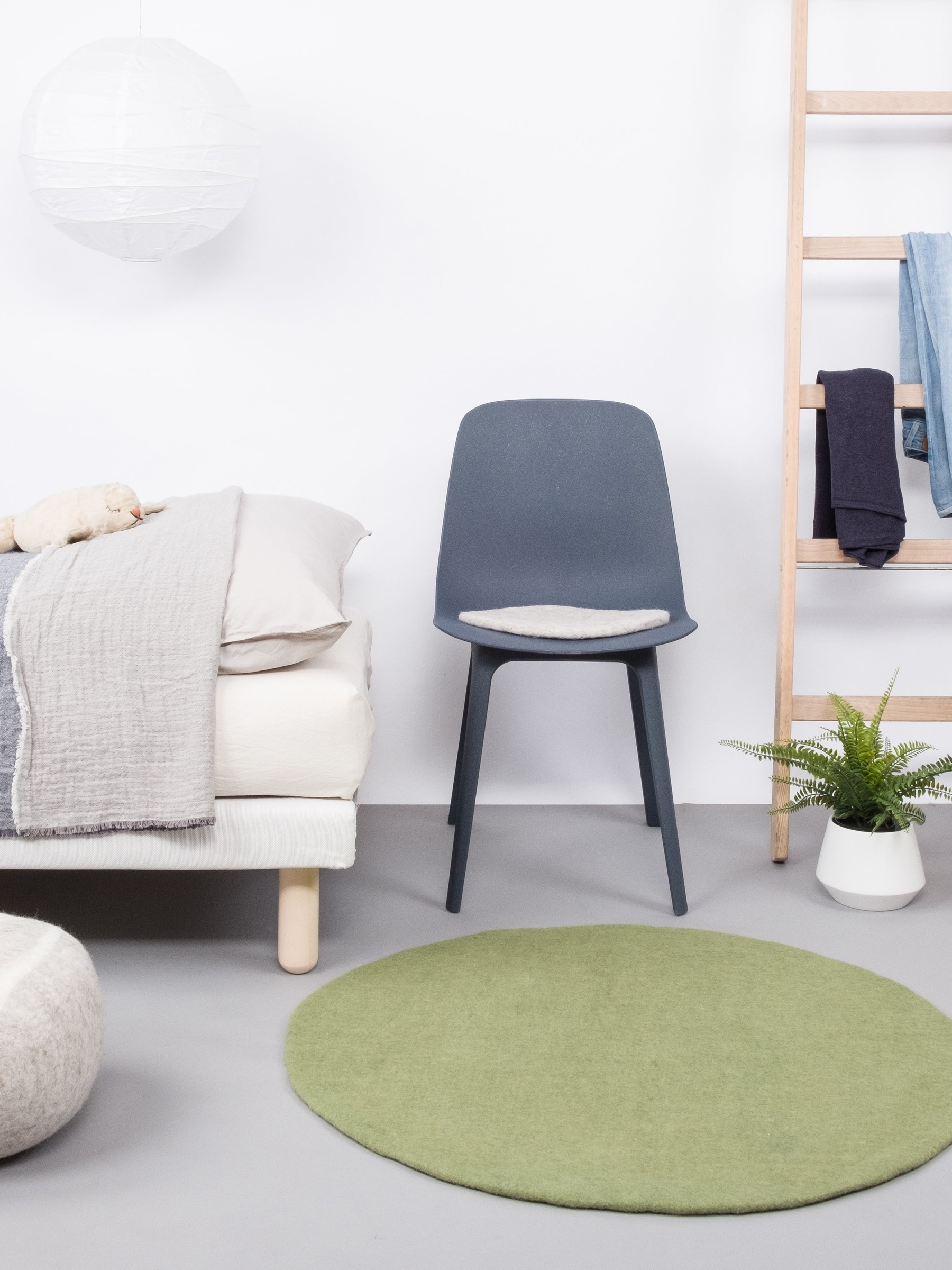 myfelt Kaspar Filzteppich Grün rund Ø 50 cm