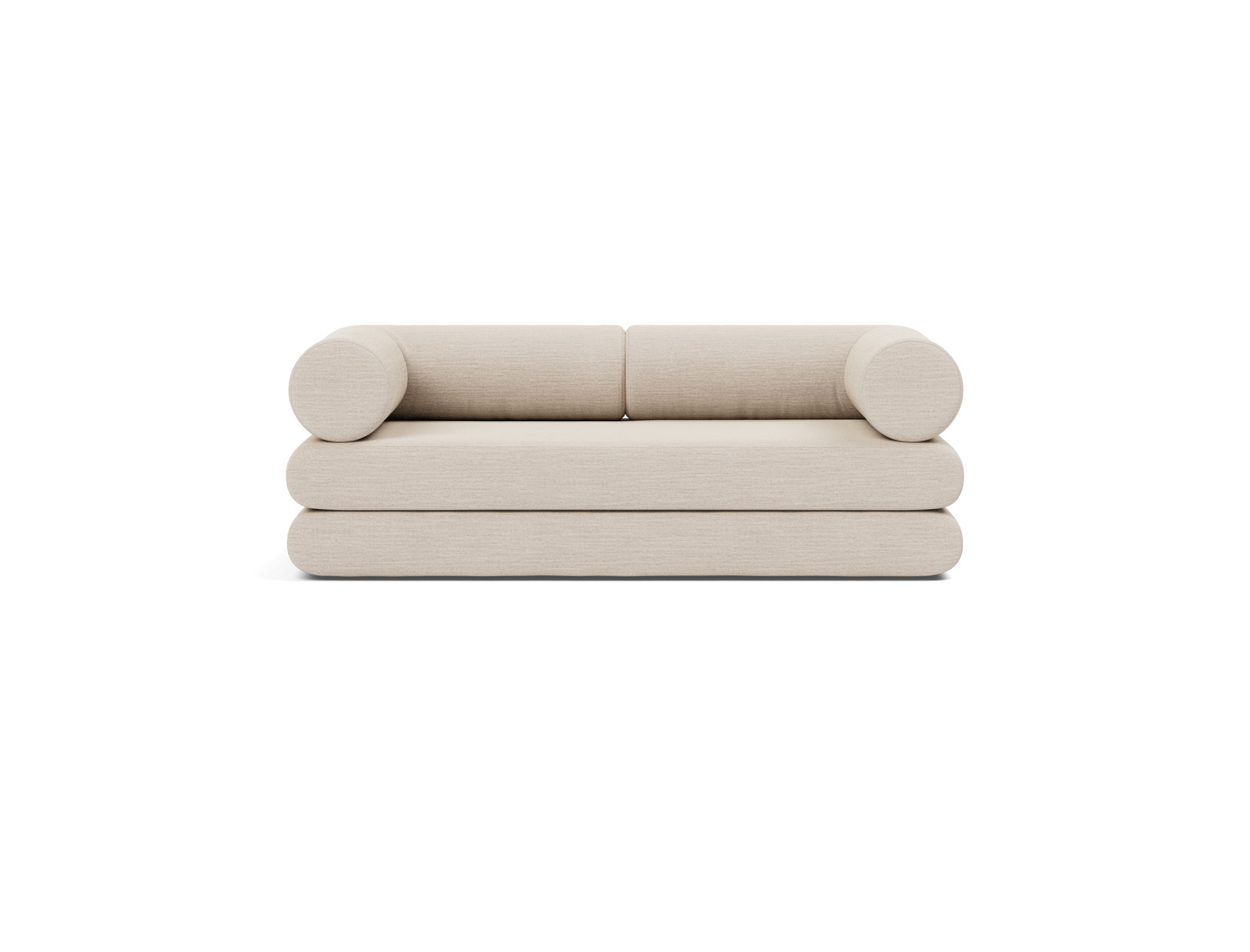 Tagesbett Circlus mit L-förmigen Armlehnen Webstoff Blida 612-Sand-Grey