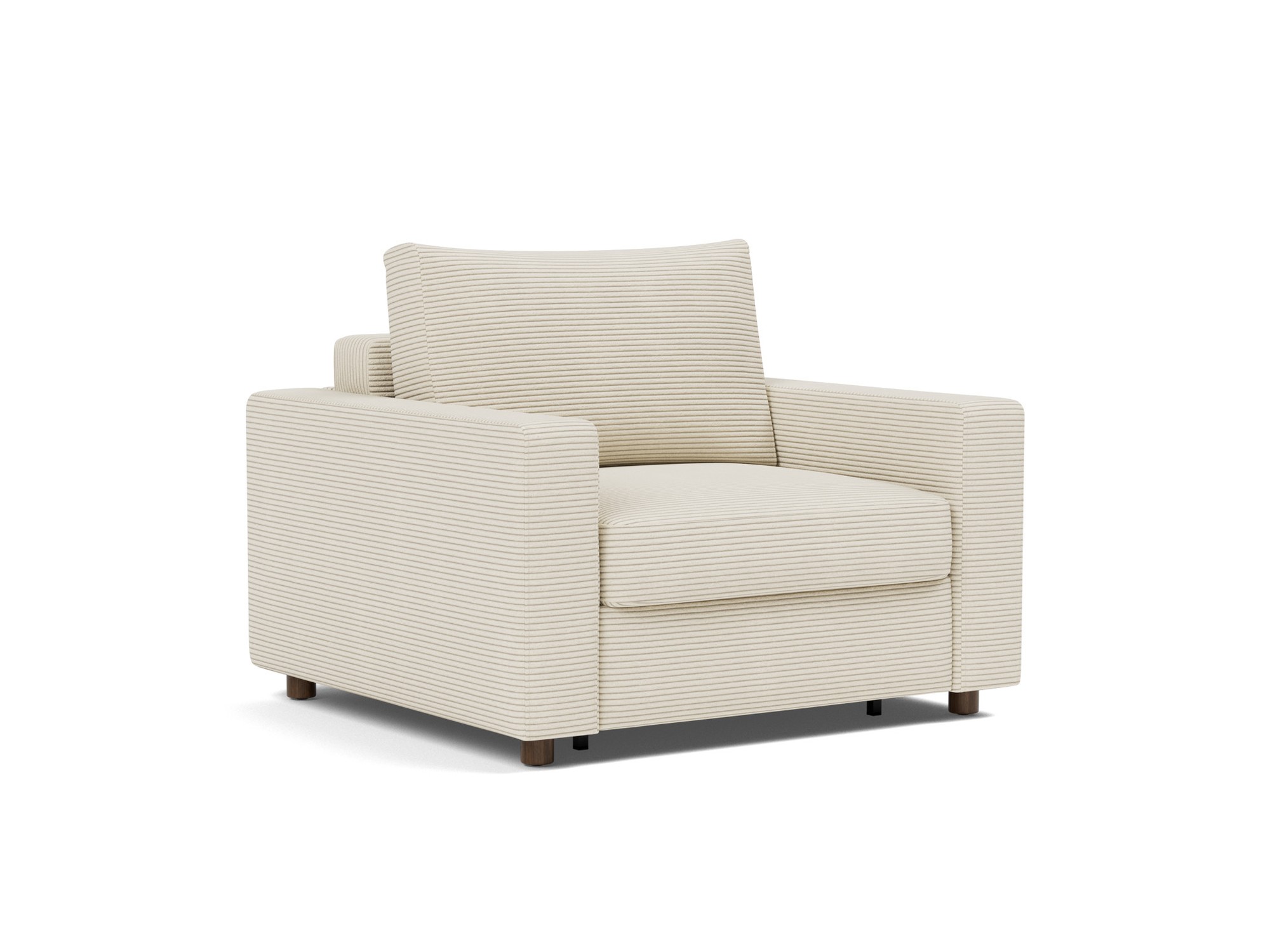 Schlafsessel Neah mit Standard-Armlehnen Kord Corduroy 594-Ivory