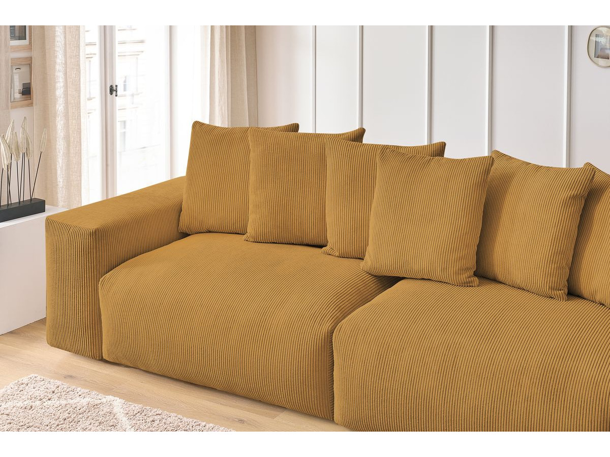 Bobochic Voltaire Sofa 4-Sitzer 320 × 124 cm Cordsamt Gelb