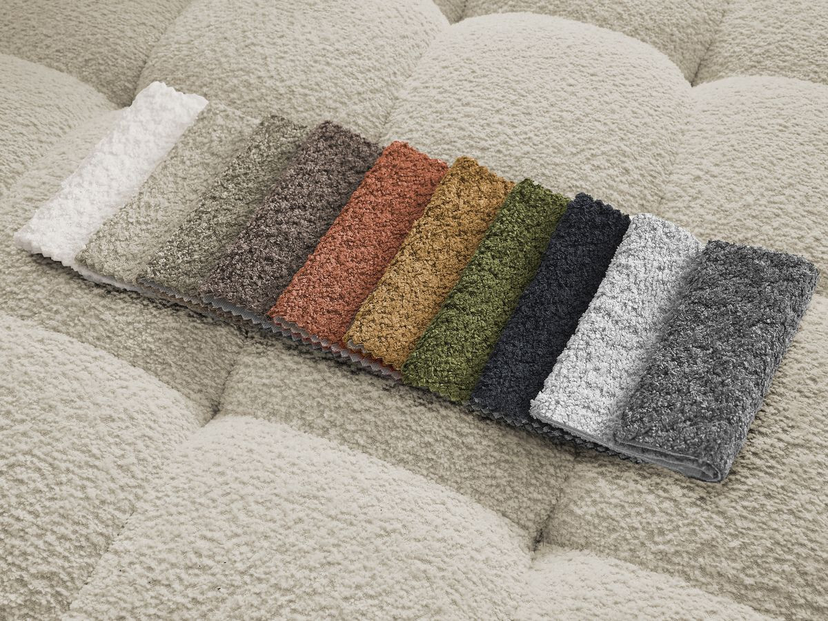 Bobochic Anis Sofa 5-Sitzer Bouclé-Stoff Beige