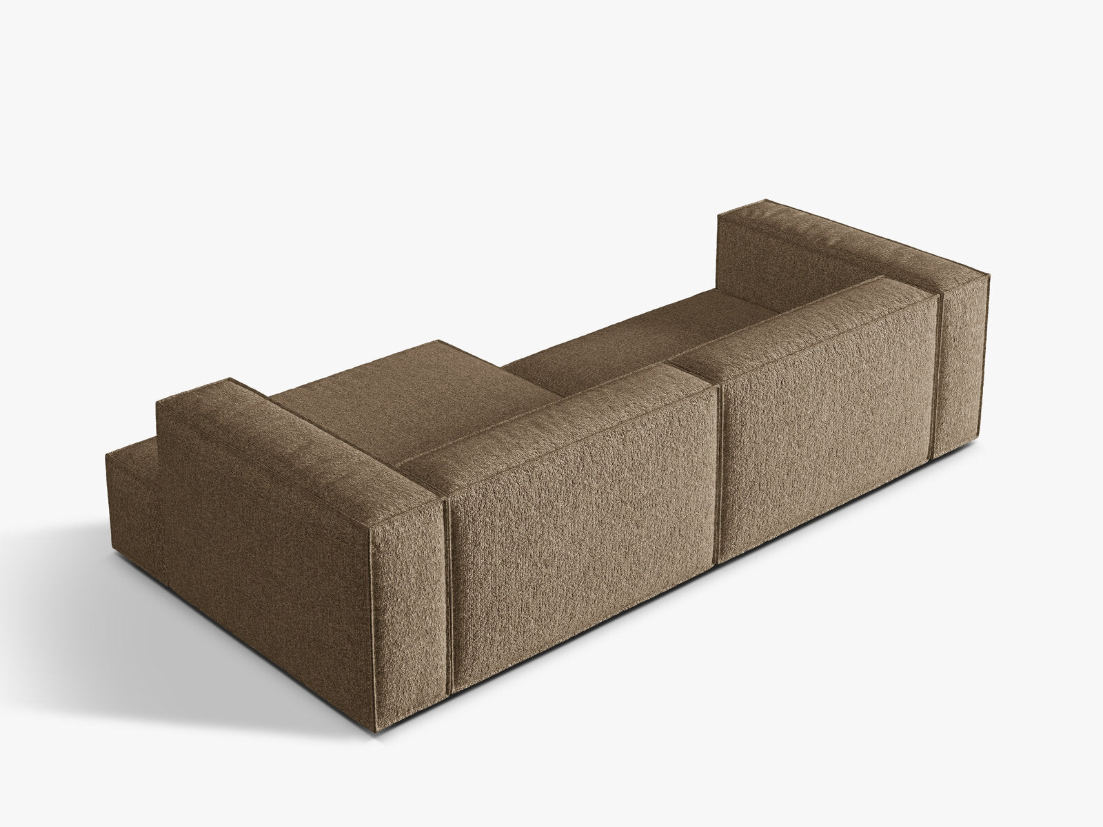 Micadoni Ecksofa Nuria 4-Sitzer Rechts Boucle Cappuccino