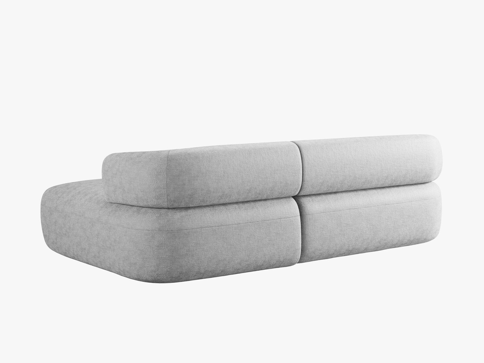 Micadoni 5-Sitzer Ecksofa Jenny Rechts Chenille Perfect Harmony Silber