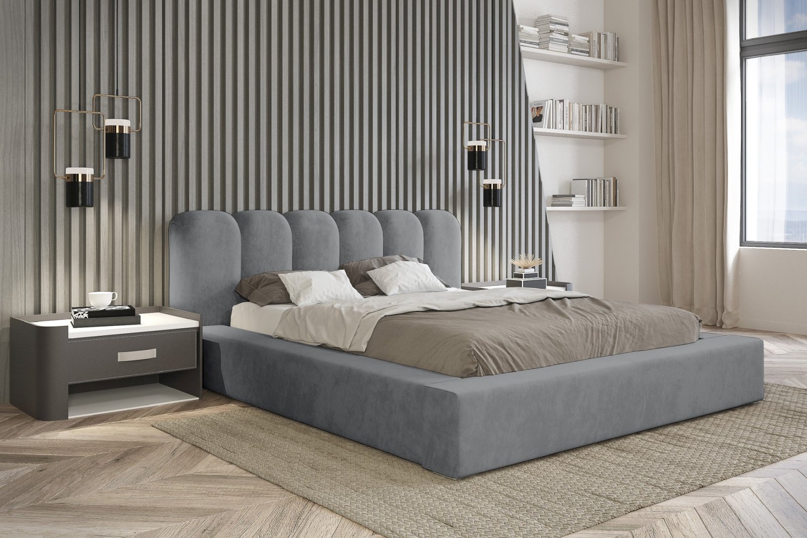 Polsterbett TAVIO-NEW Ditra-New 180 mit Holzrahmen Ditra-New 16 moebelfaktor