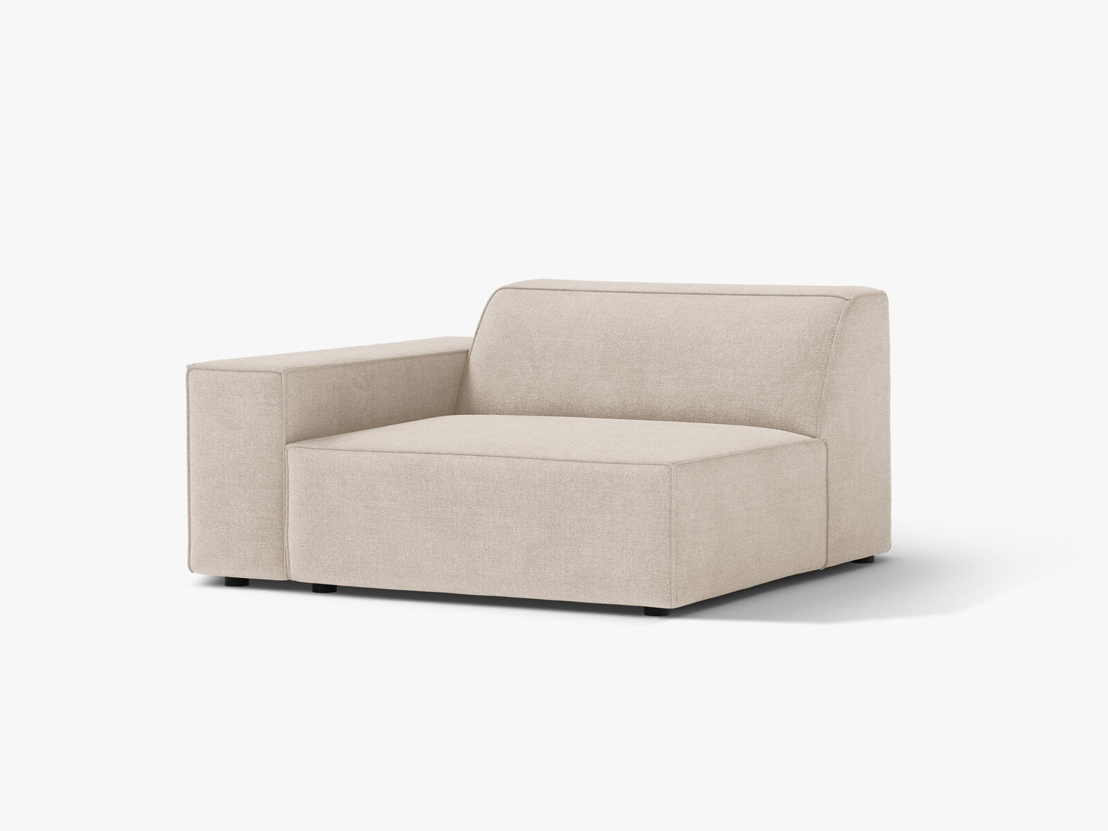 Micadoni Jodie Sofamodul Links Strukturierter Stoff Liberty Beige