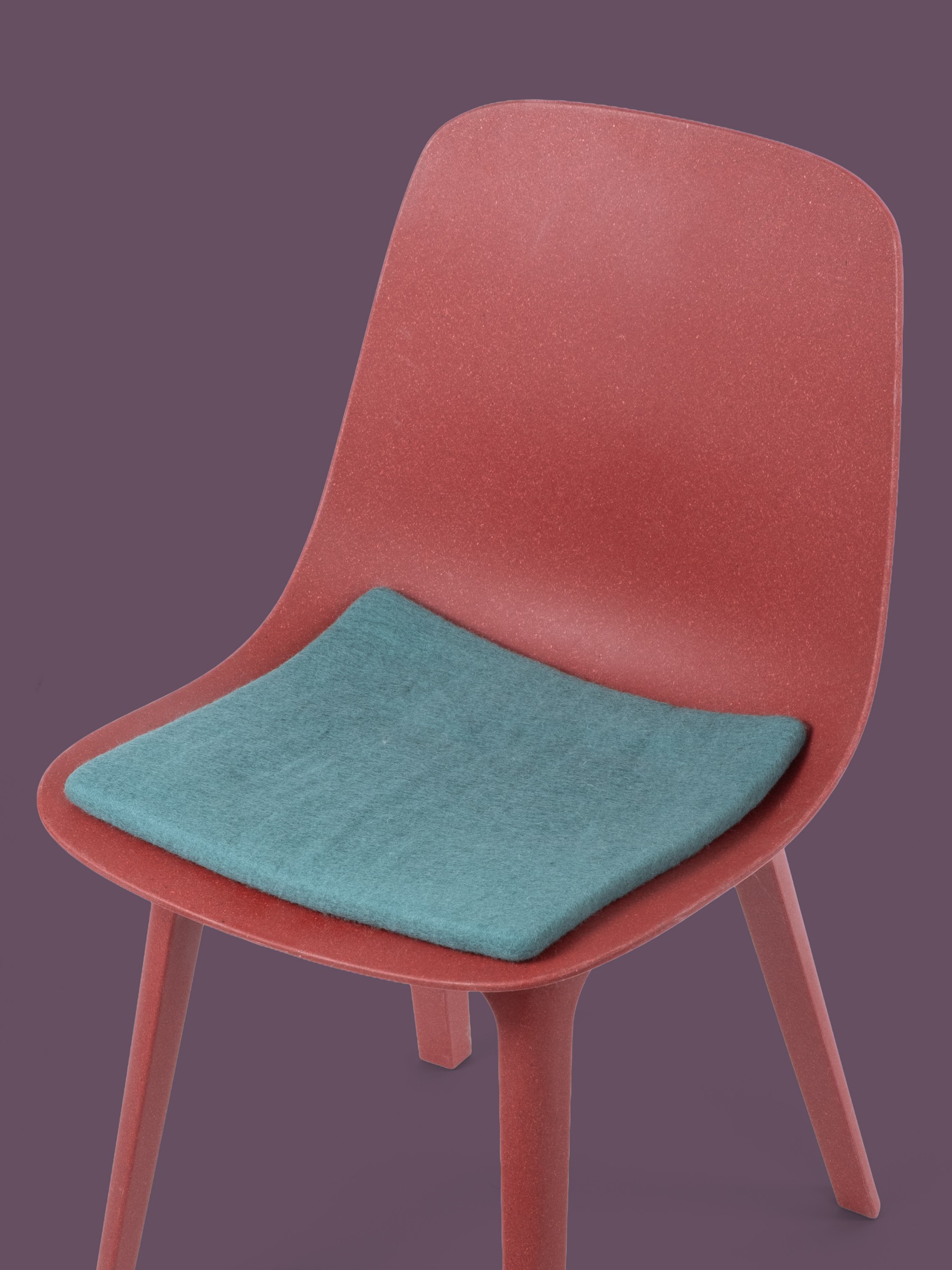 myfelt Taro Filz-Sitzauflage Aqua 36 x 36 cm