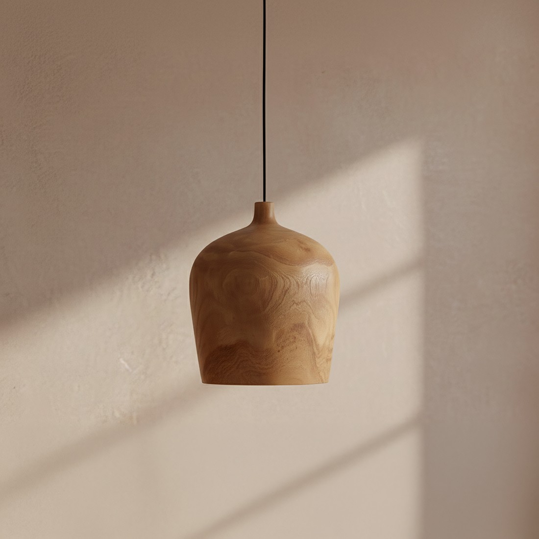 Raw Materials Pendelleuchte Dome/Bottle Teak