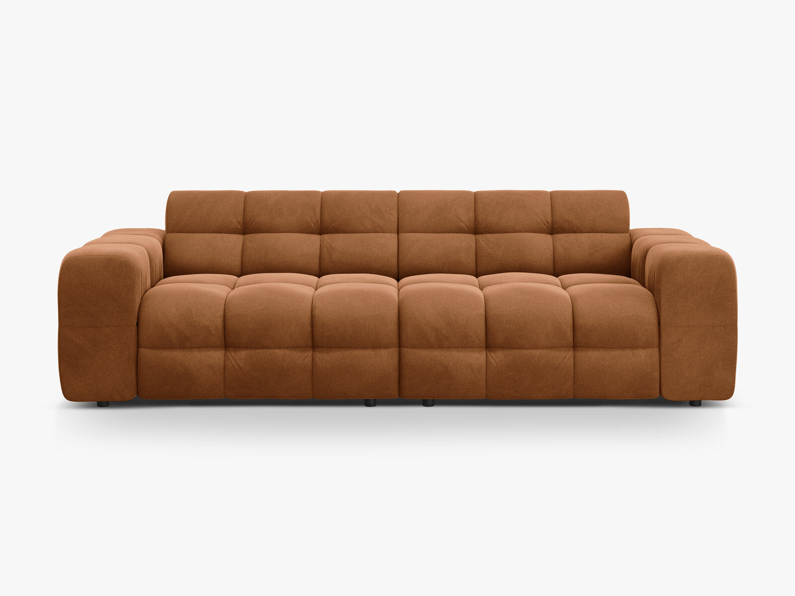 Micadoni Sofa Kendal 4-Sitzer Samt Kamel