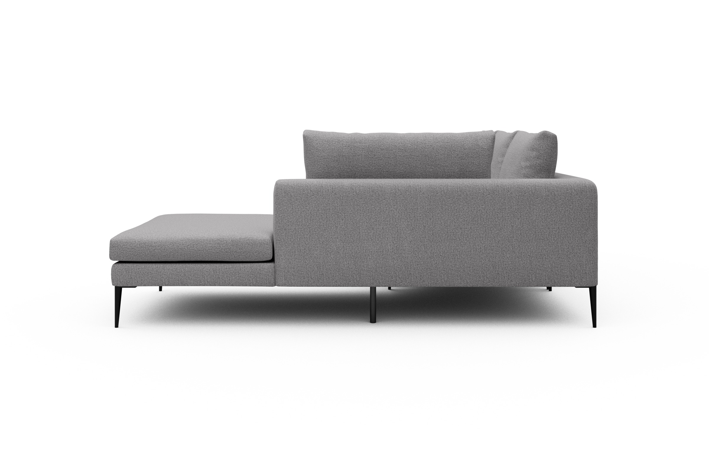 Ecksofa Paul Relax-Ecke rechts mit 2-Sitzer Sama-Grey