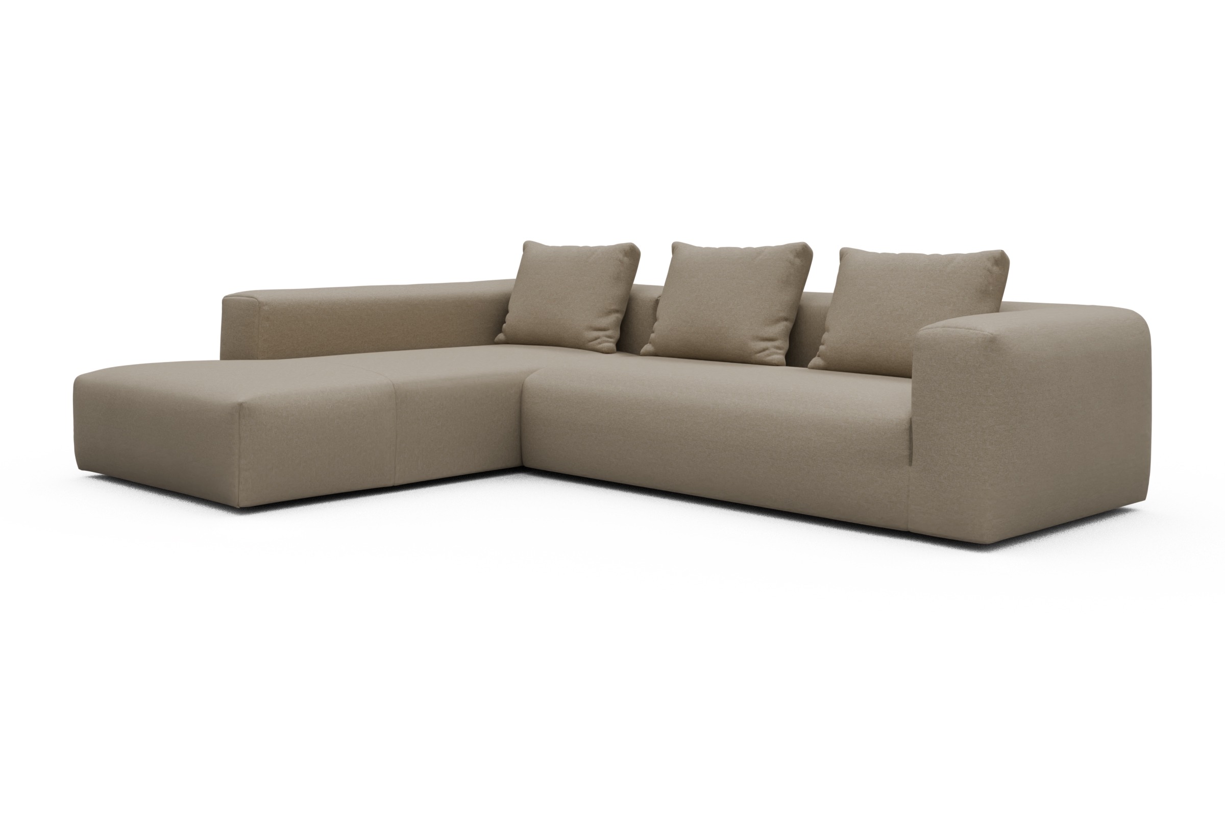 Ecksofa Fred Relax-Ecke links mit 2,5-Sitzer Satya-Natural