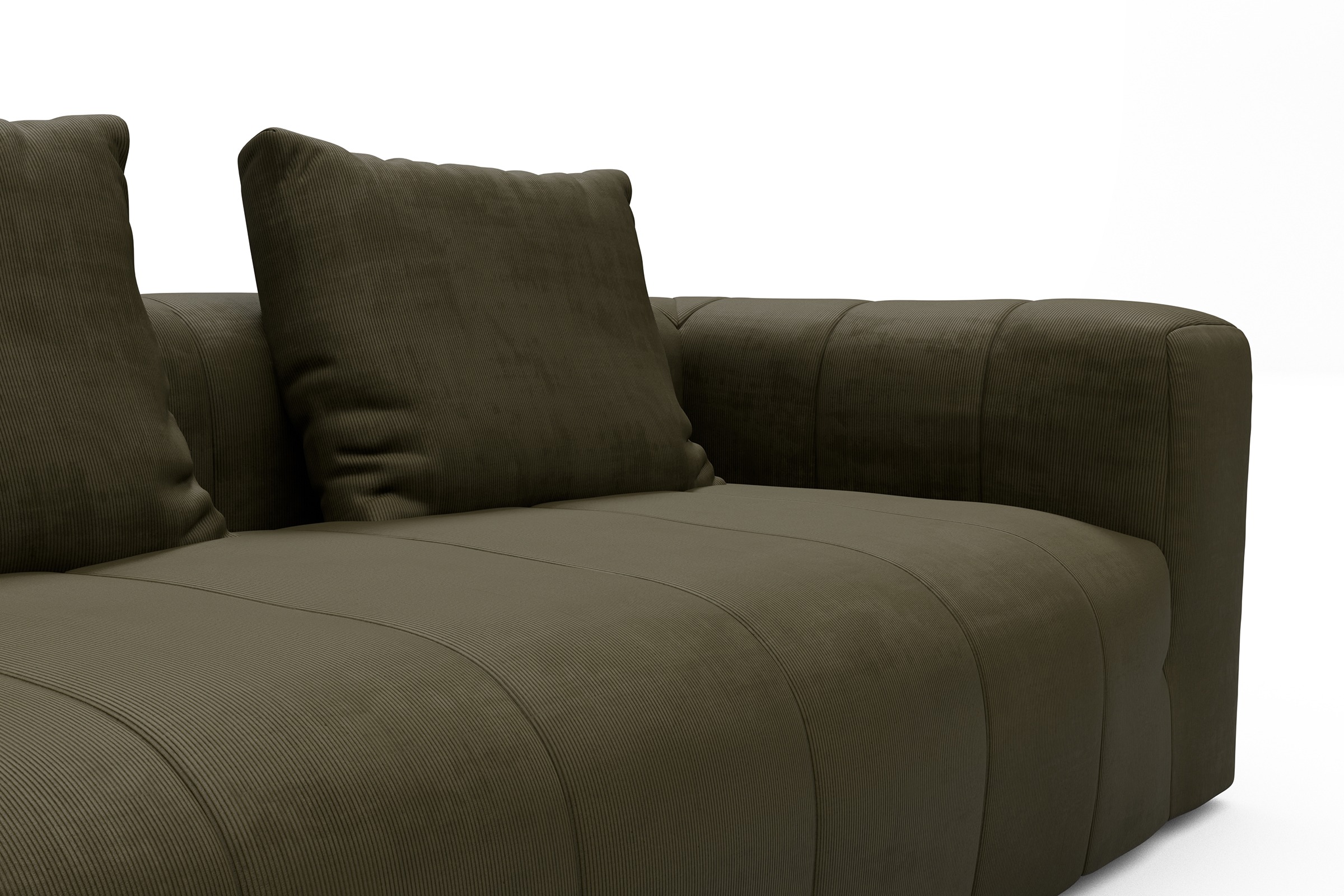 Sofa Hugo 3-Sitzer Cordufine-Pine-Green