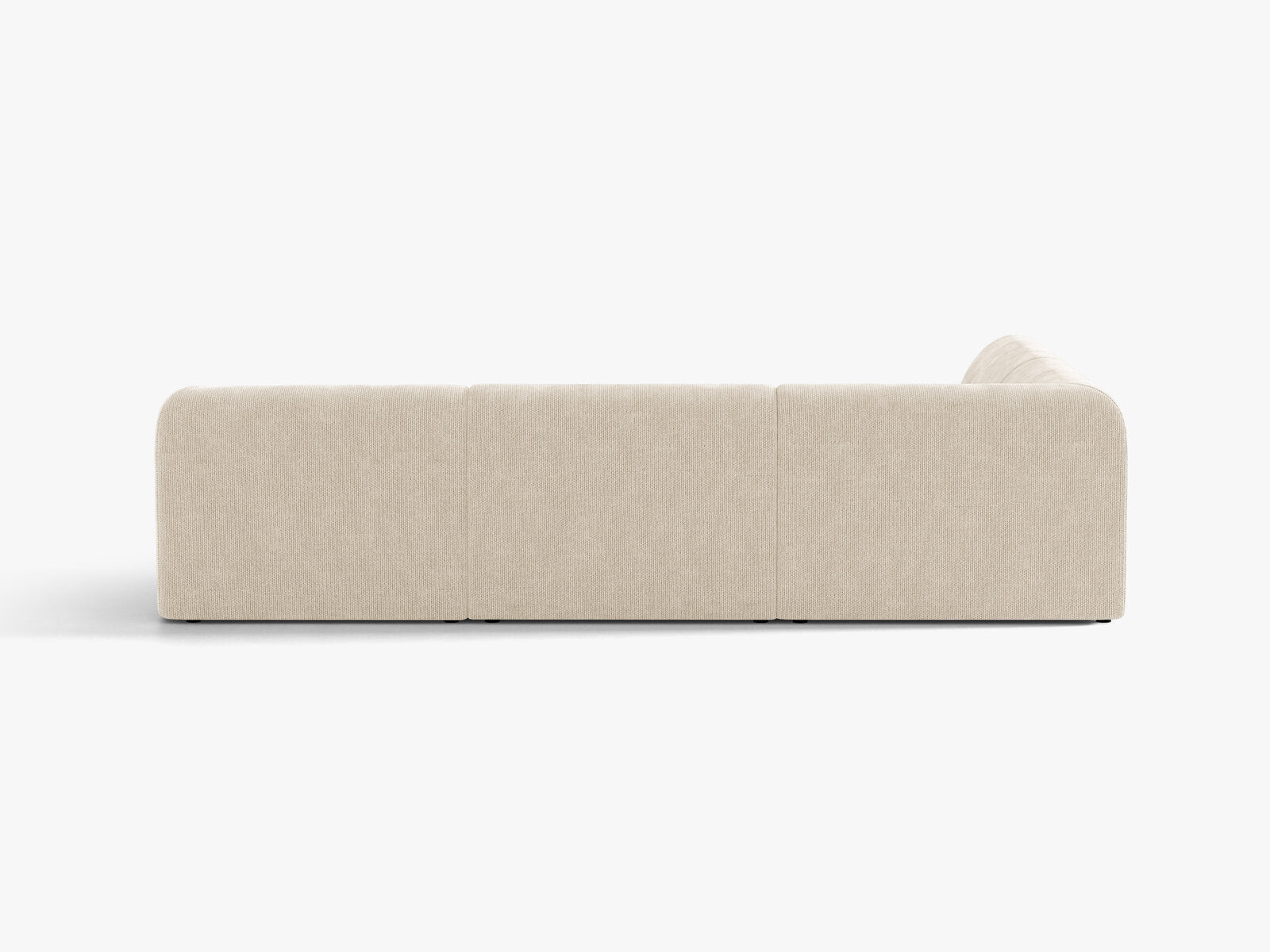 Micadoni Ecksofa Miley 6-Sitzer Links Chenille Eden Elfenbein