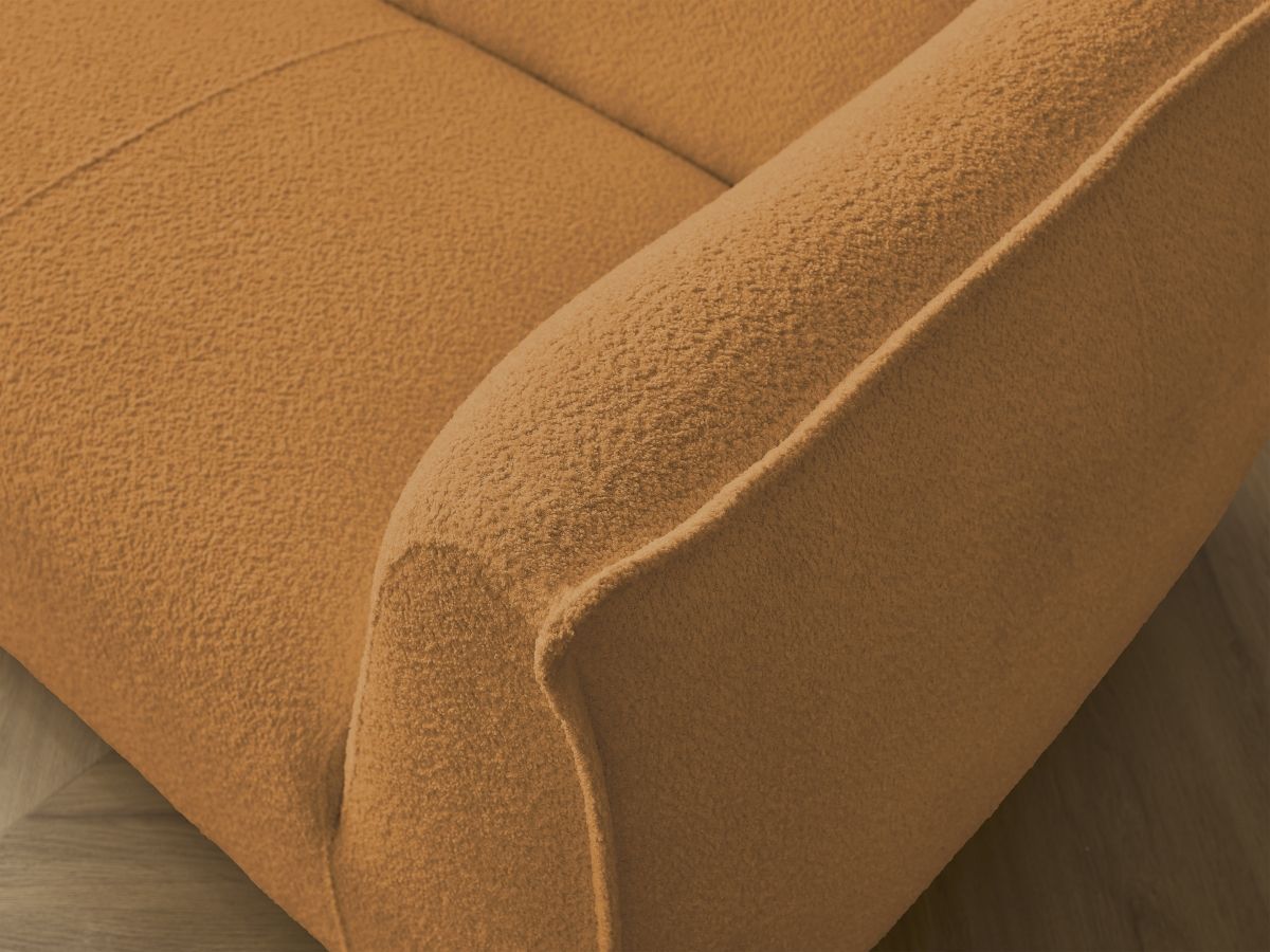 Bobochic Giorgia Sofa 3-Sitzer Bouclé-Stoff Gelb