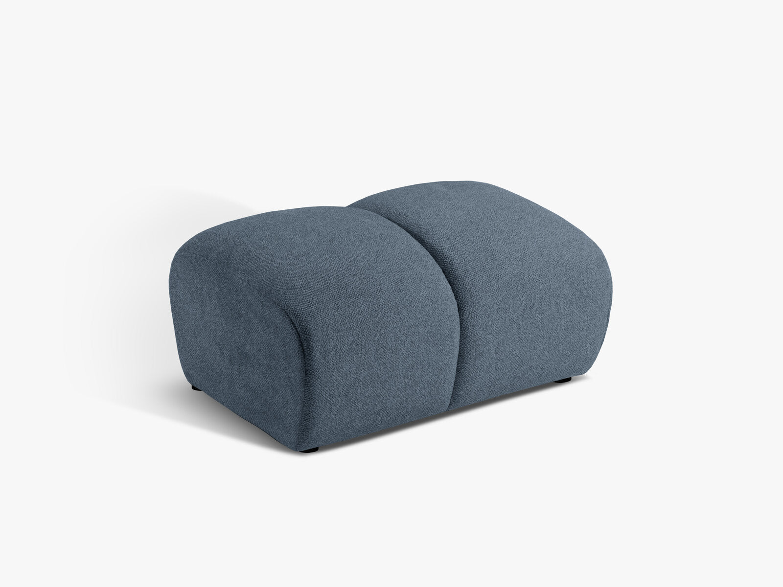 Micadoni Hocker Diana Strukturierter Samtstoff Bubble Jeansblau