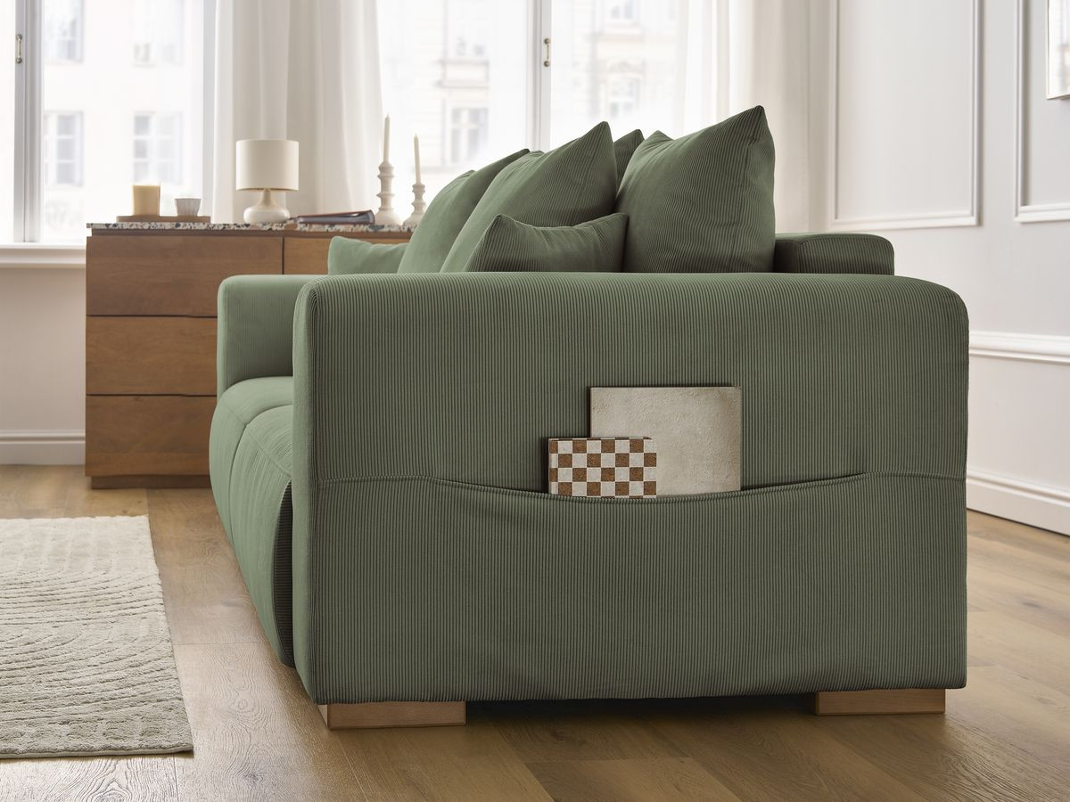 Bobochic Sidonie Sofa 3-Sitzer Cordsamt Grün