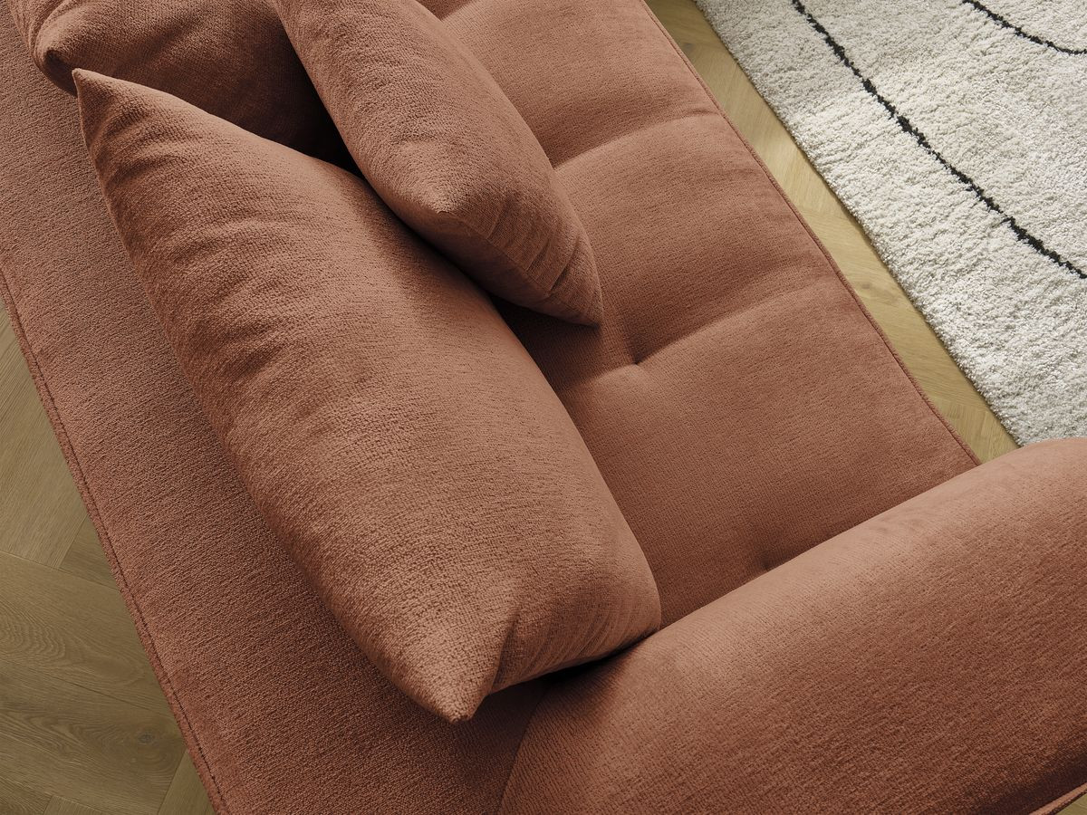Bobochic Whesley Ecksofa Stoff Orange Ecke links