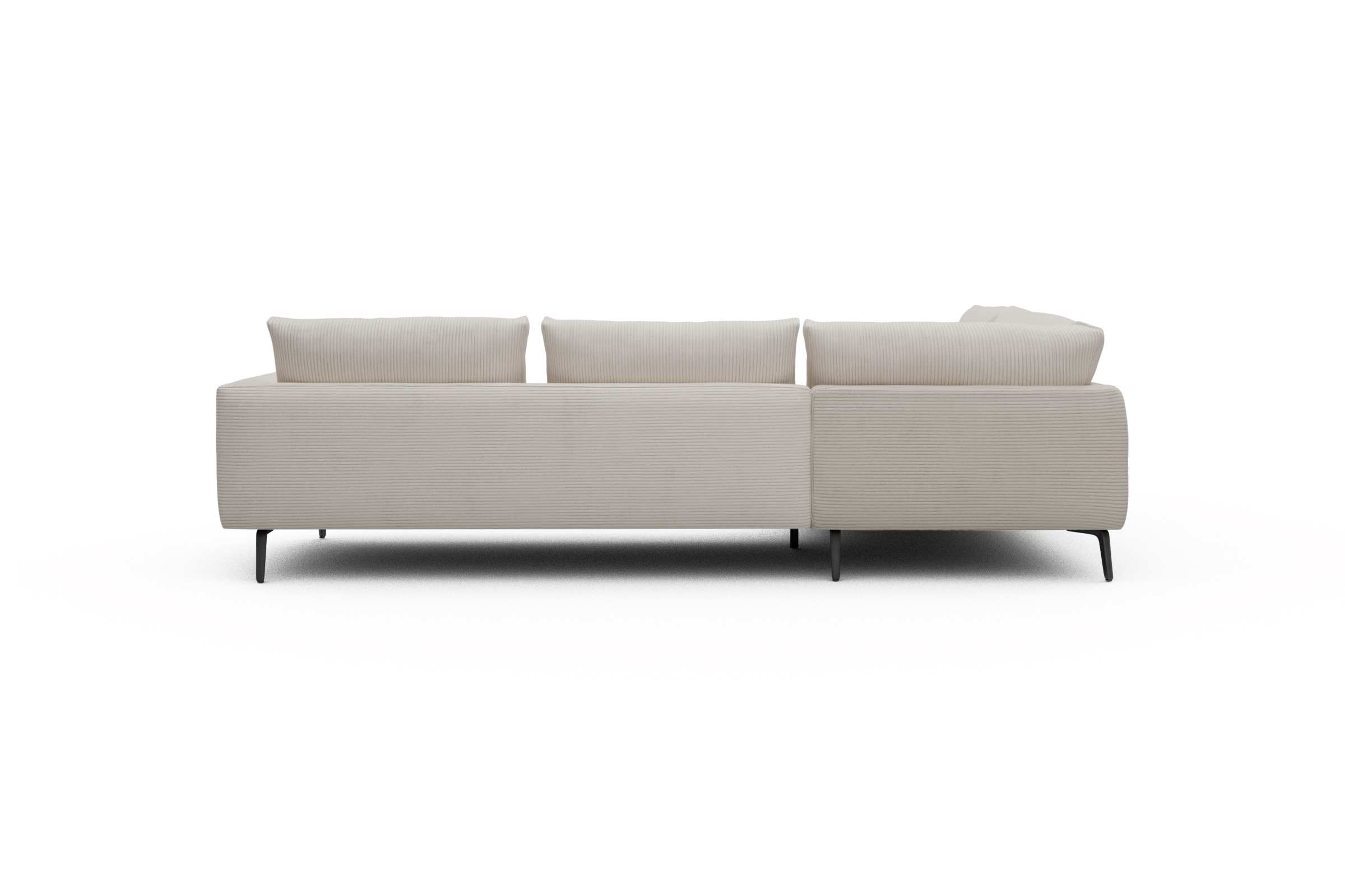 Ecksofa Karl Relax-Ecke links mit 2,5-Sitzer Corduroy-Ivory