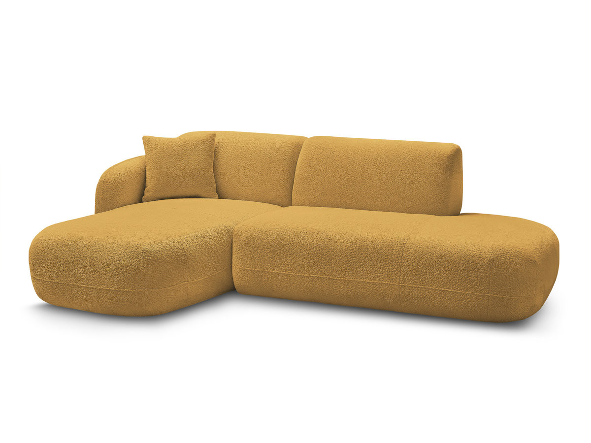 Bobochic Anda Ecksofa 241 × 163 cm Chenille Gelb Ecke links